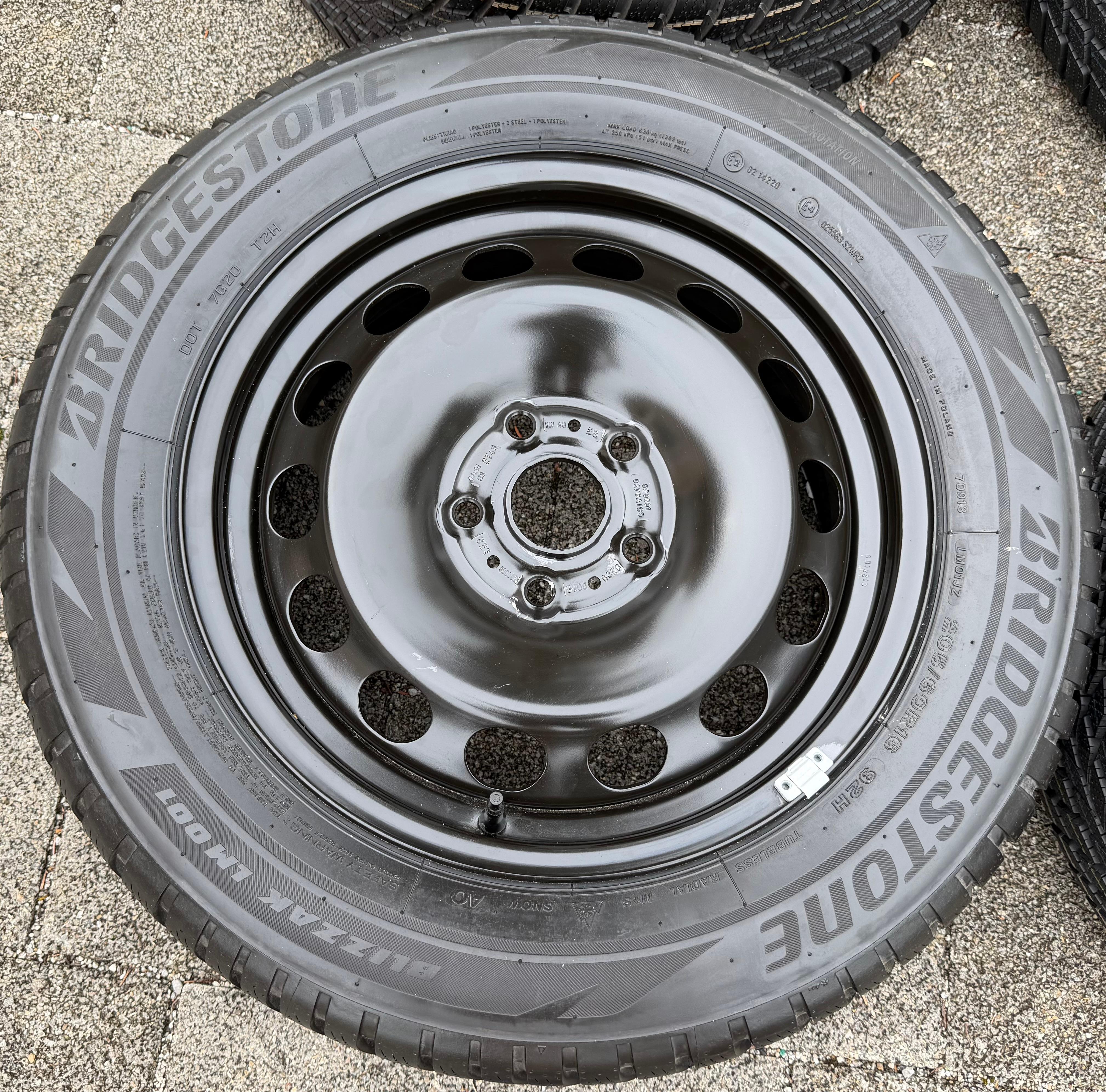 4 Winterräder Audi Q2 GA VW T-Roc Skoda Karoq 205/60R16 92H Bridgestone 5Q0601027AM