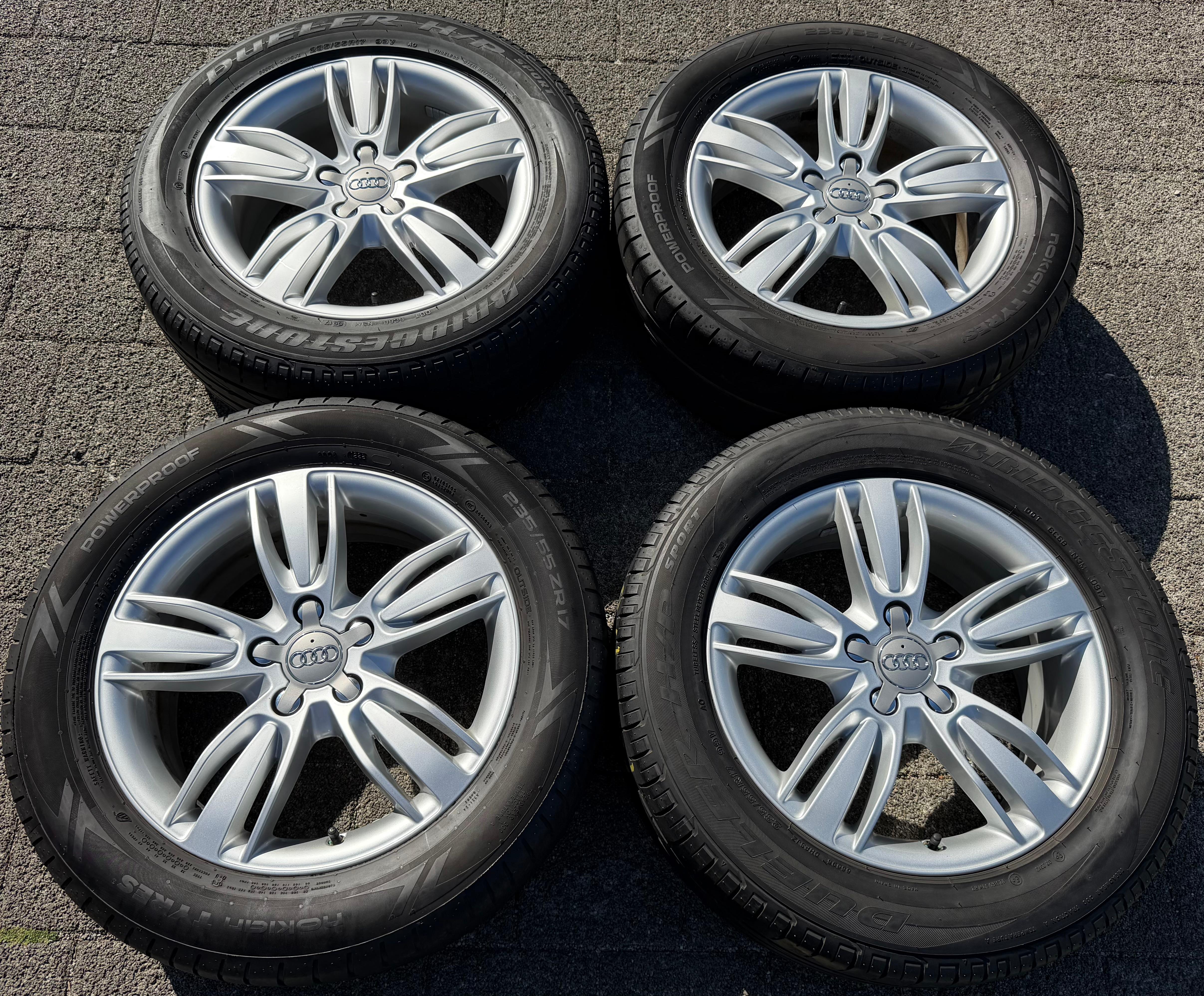 4 Original 17" Alufelgen Felgen Audi Q3 8U 8U0601025P 7x17 ET43