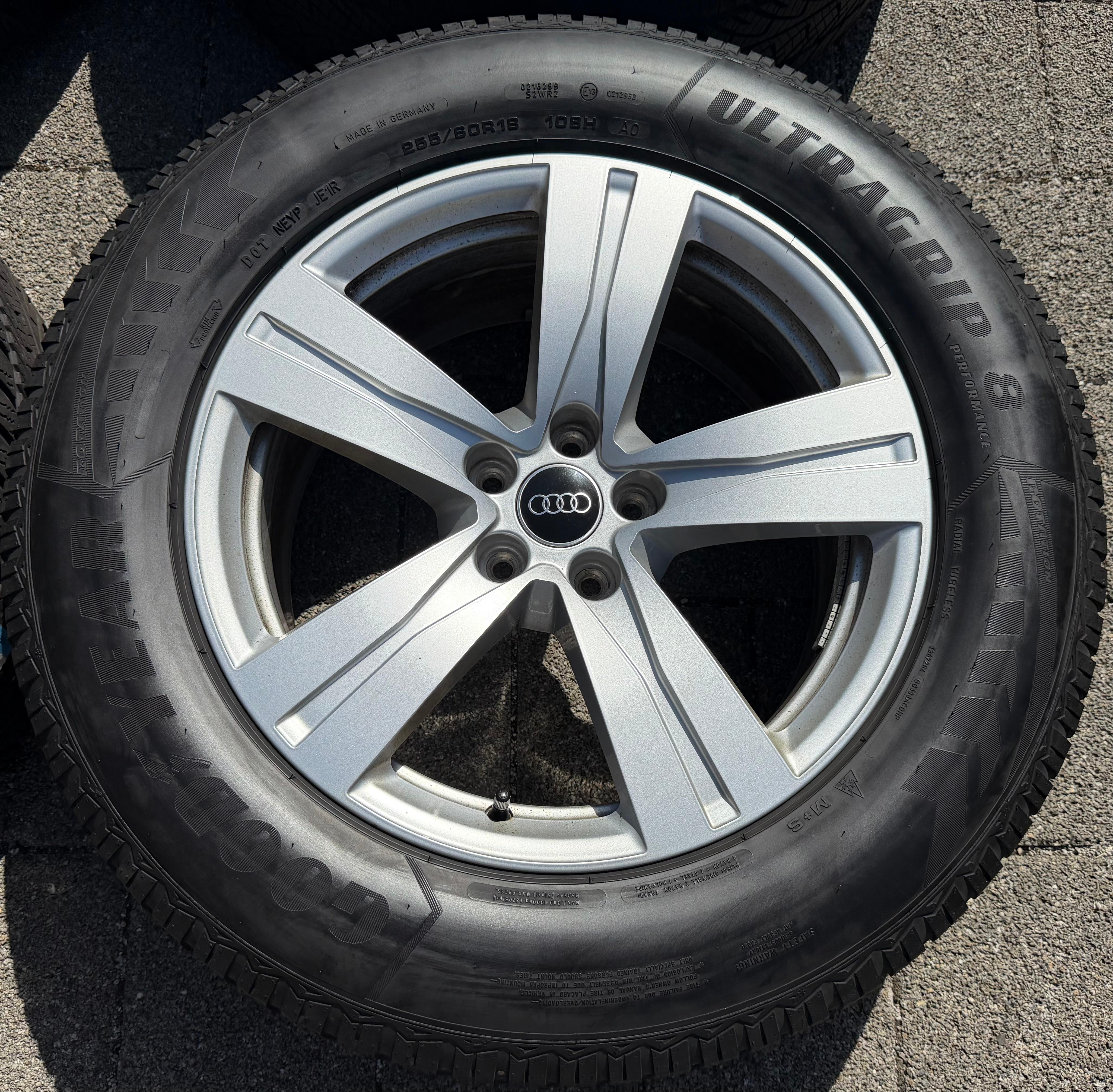 4 Original 18" Alu Winterräder Audi Q7 4M 255/60R18 108H 4M0601025A Goodyear