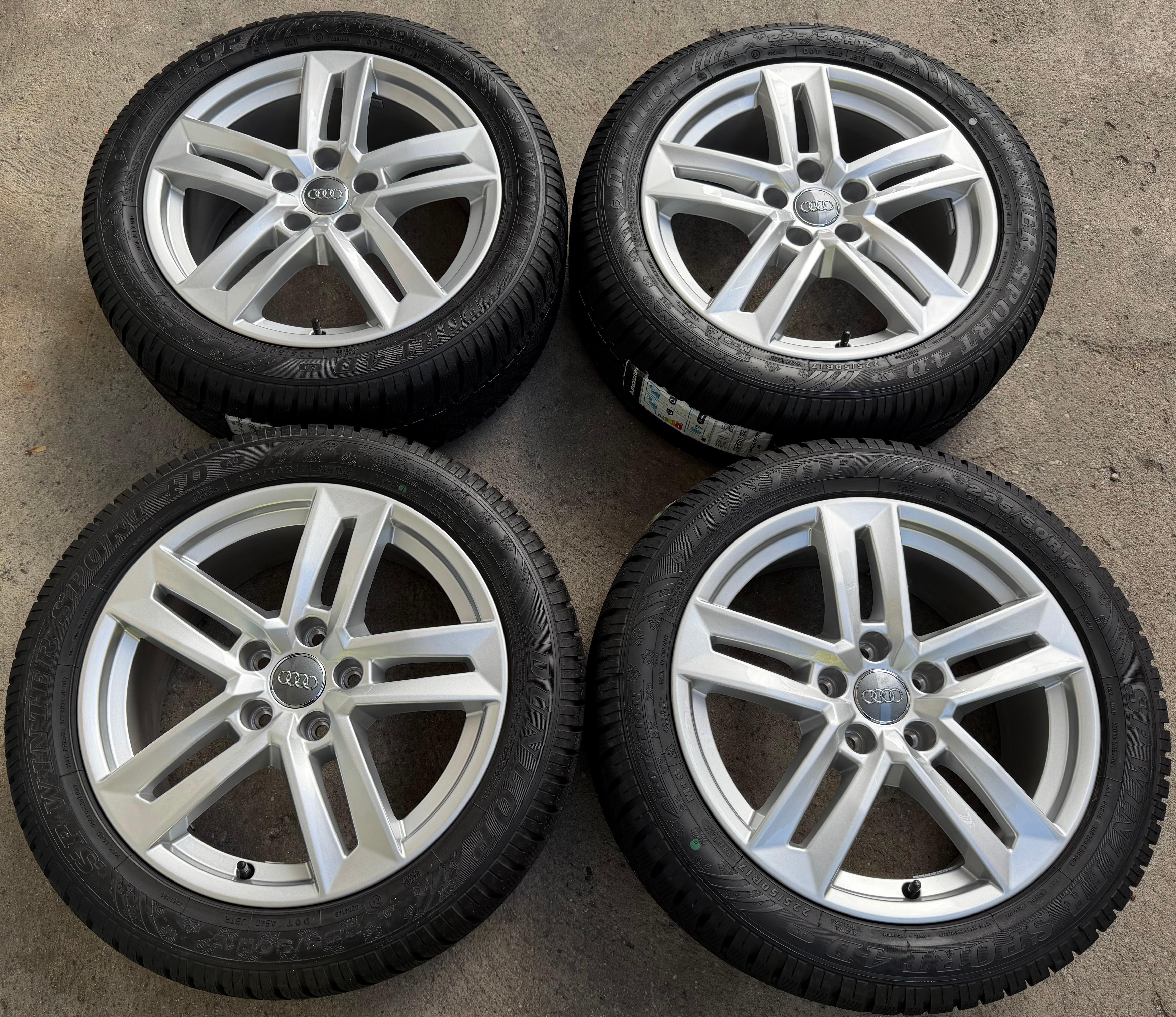 4 Original 17" Alu Winterräder Audi A4 B9 8W 8W0601025P 225/50R17 98H Dunlop