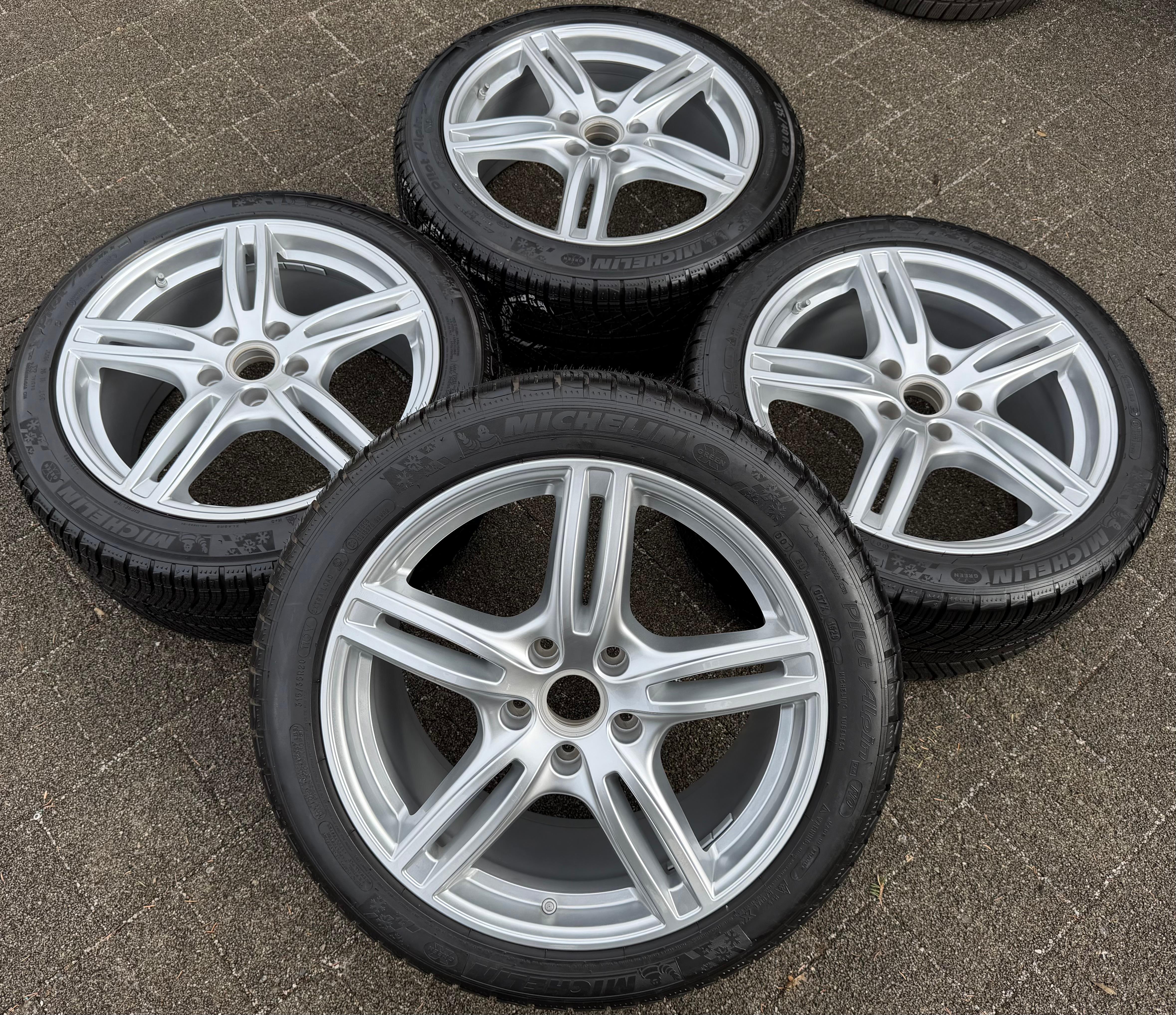 4 ruedas de invierno de aluminio originales de 20" para Porsche Panamera 971 971698025B 971698025C Michelin RDKS