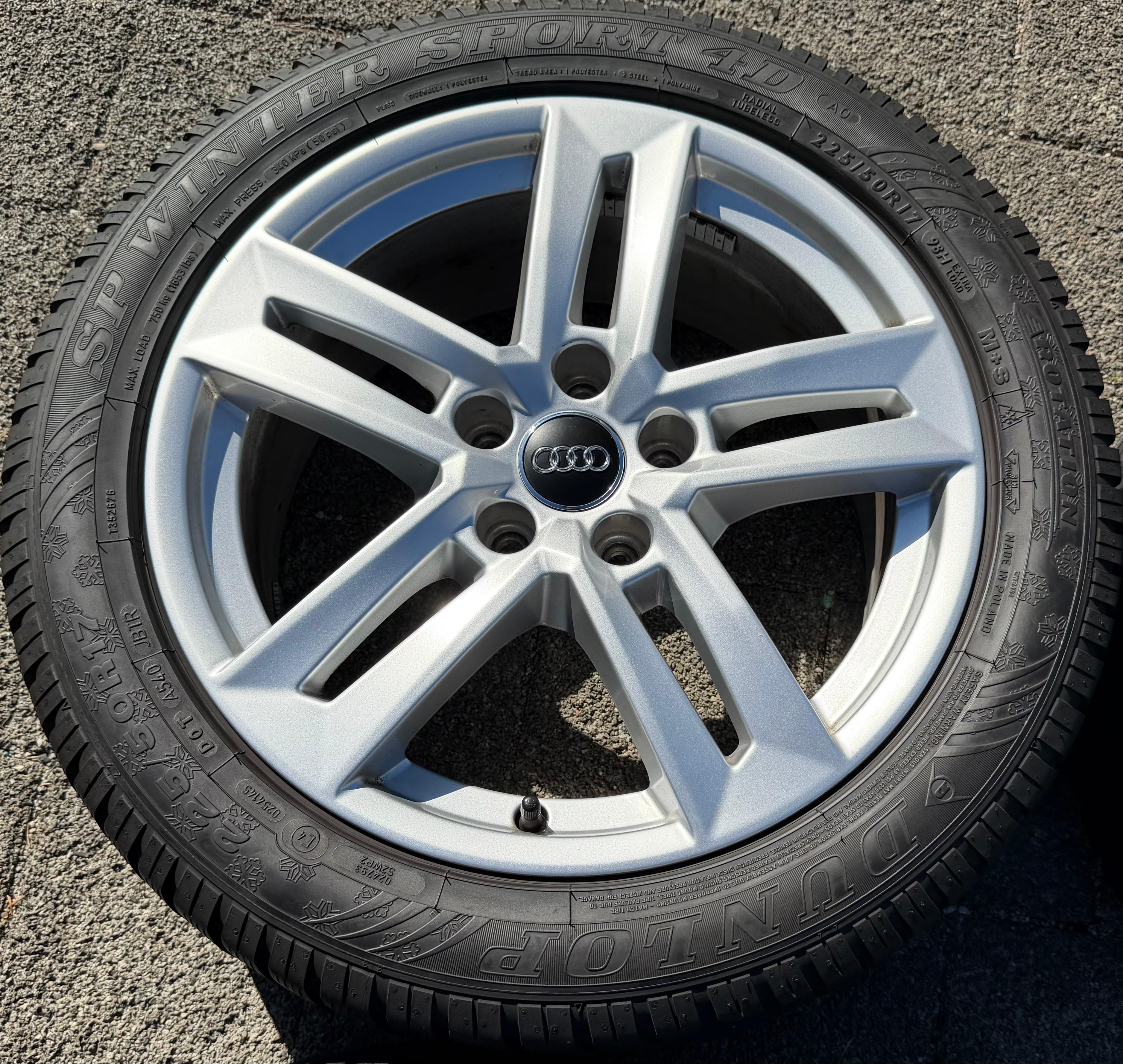 4 Original 17" Alu Winterräder Audi A4 B9 8W 8W0601025P 225/50R17 98H Dunlop 2022