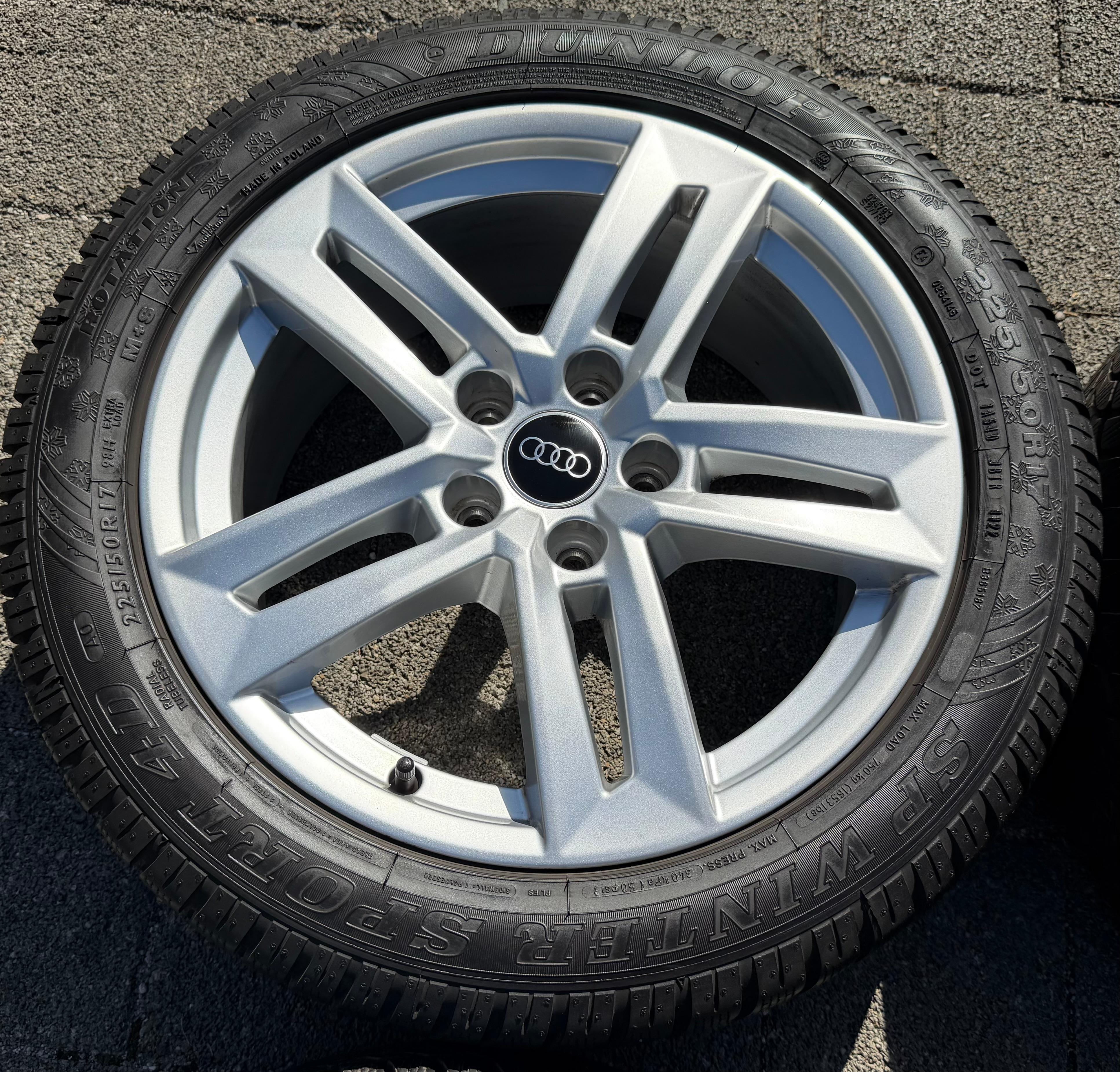 4 Original 17" Alu Winterräder Audi A4 B9 8W 8W0601025P 225/50R17 98H Dunlop 2022