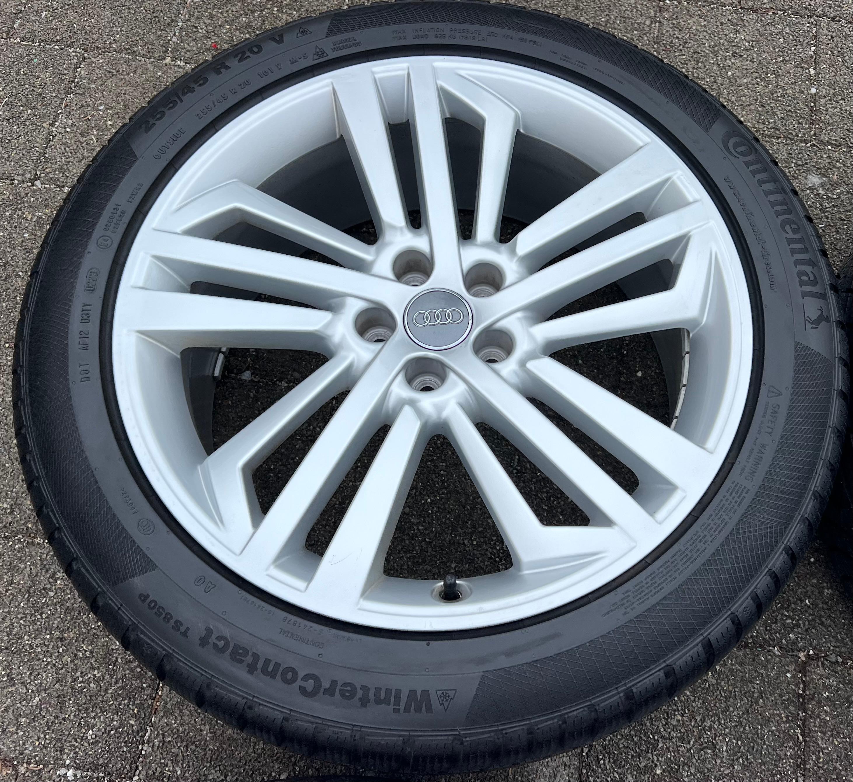 4 ORIGINAL 20" ALU WINTERRÄDER AUDI Q5 SQ5 FY 80A601025L 255/45R20 101V CONTINENTAL