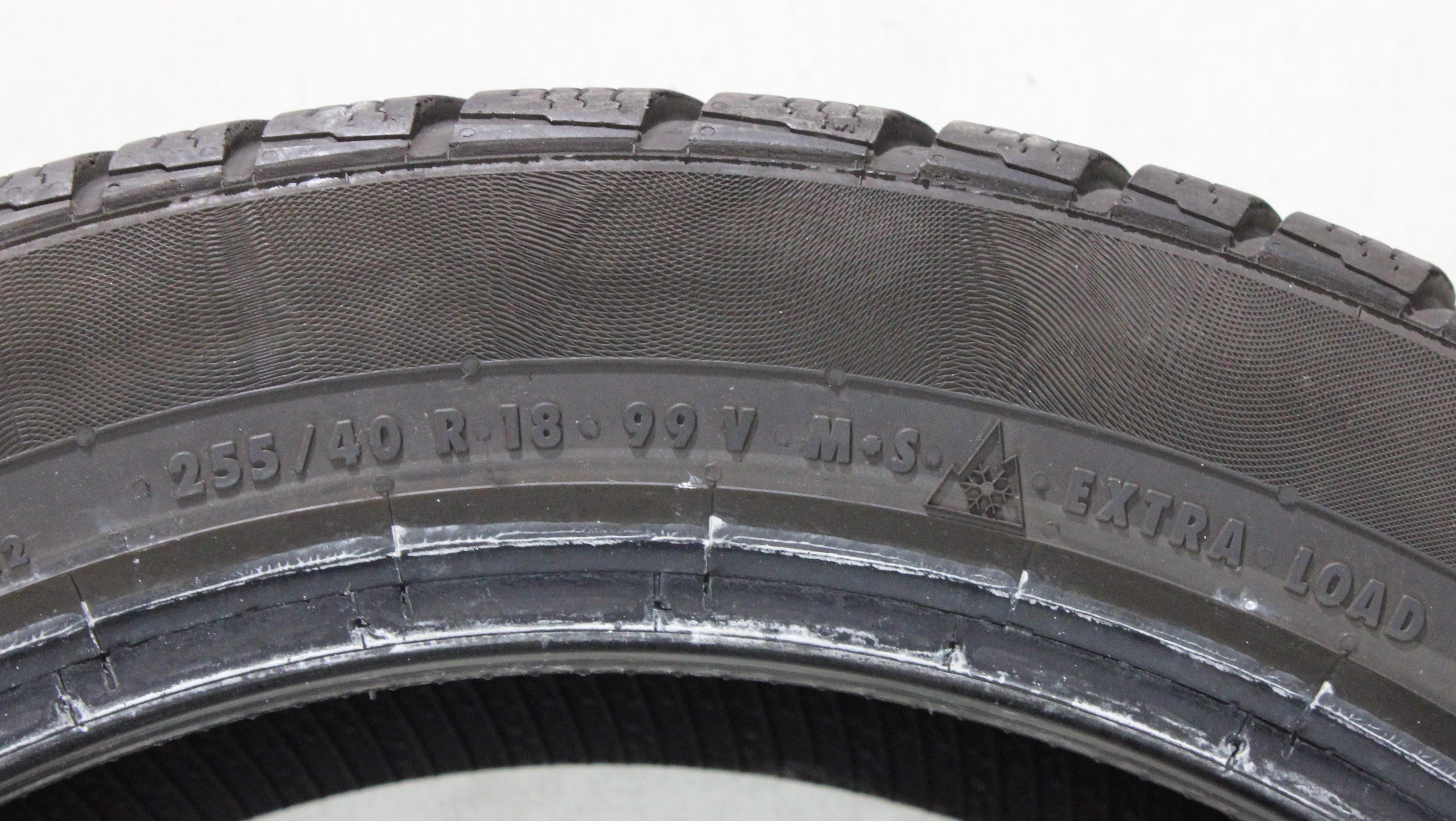 2 x 255/40R18 99V Winterreifen Continental Winter Contact TS830P* 6mm 2019 XL