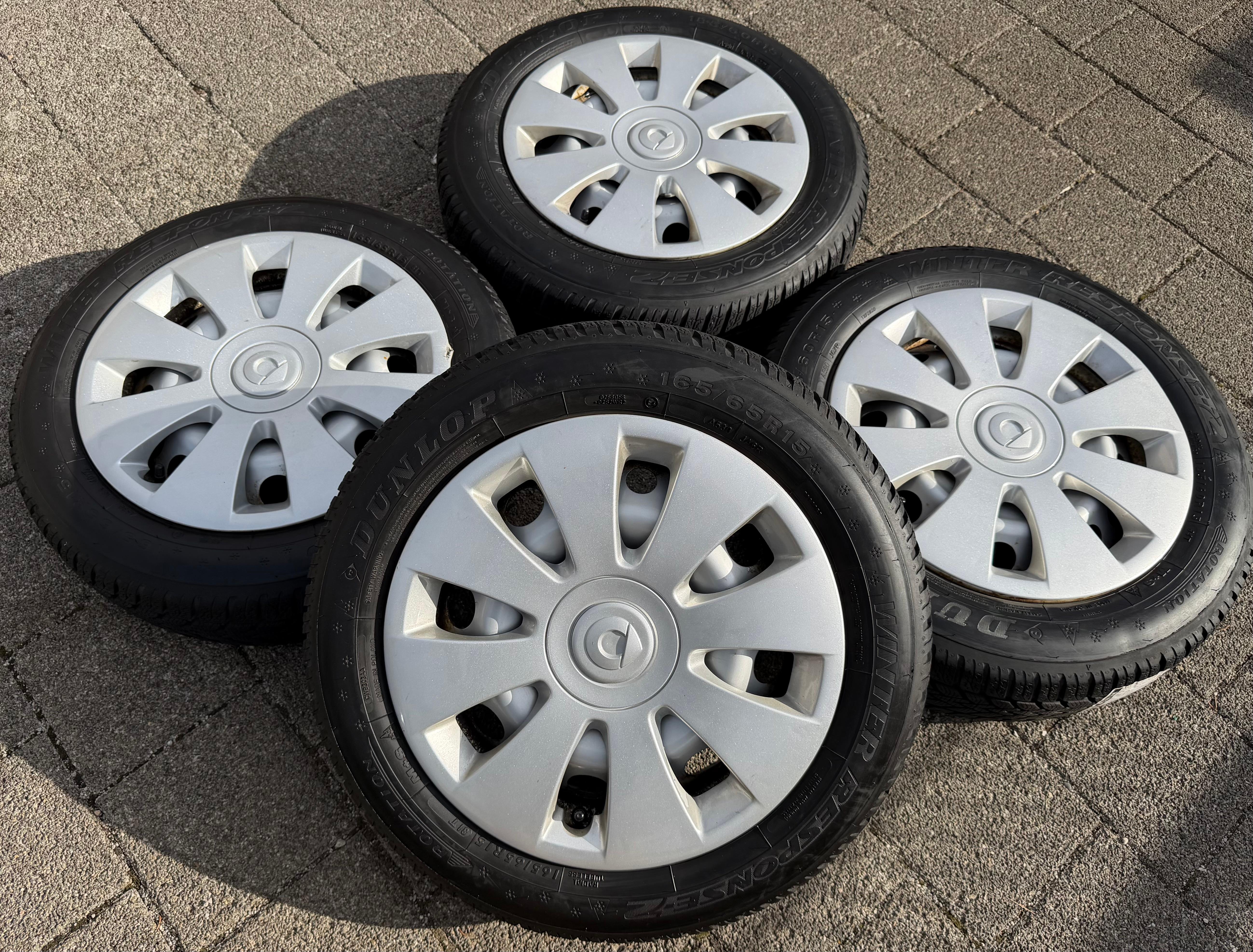4 Original Winterräder Smart 453 165/65R15 81T 185/60R15 84T Dunlop RDKS