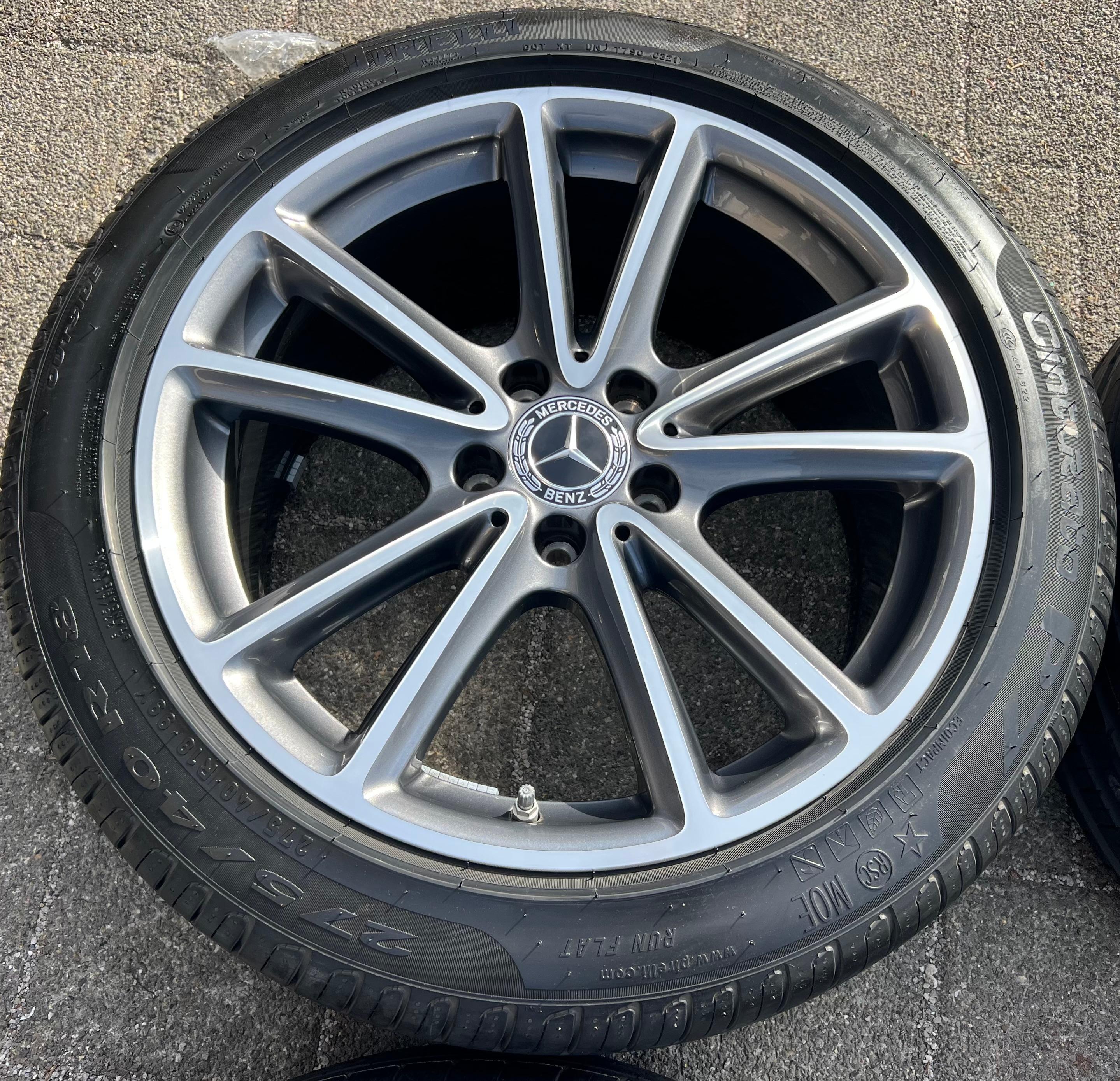 4 RUEDAS DE VERANO ORIGINALES DE ALEACIÓN DE 18" PARA MERCEDES CLS W257 C257 245/45R18 100V 275/40R18 99Y