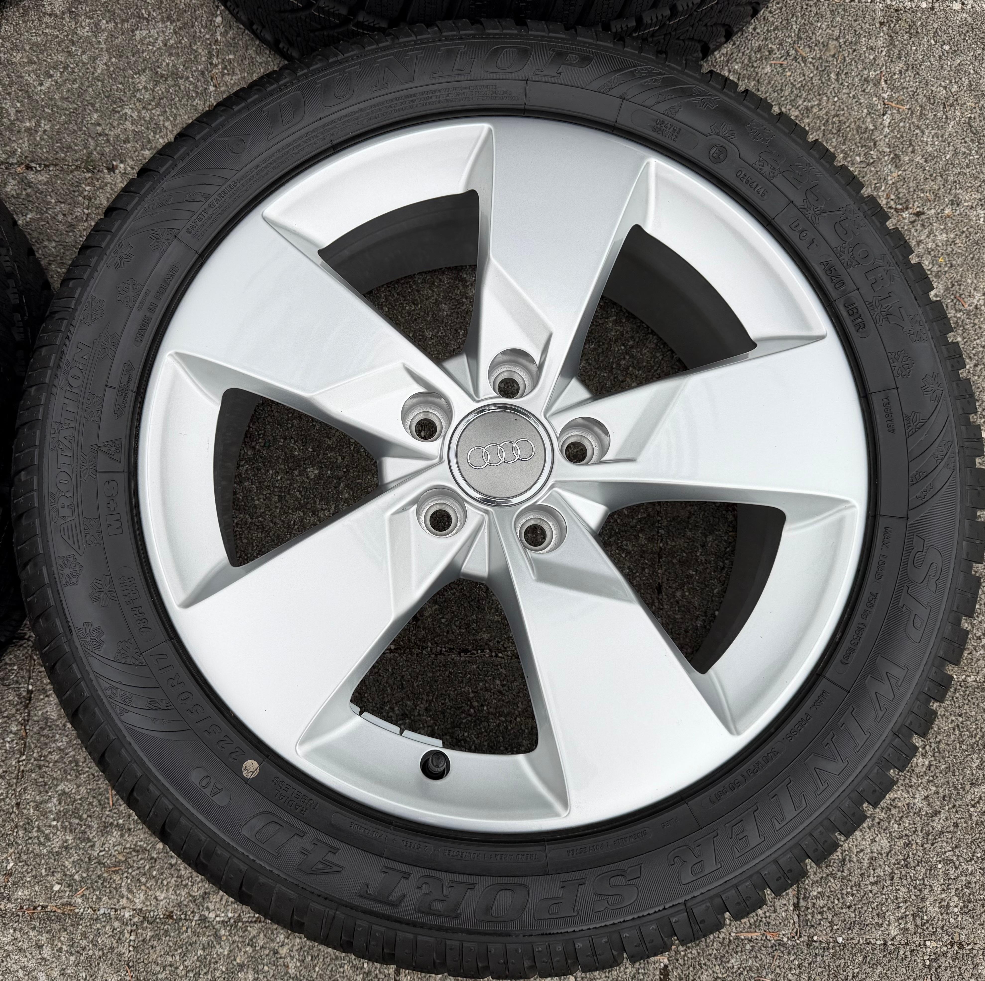 4 Orignal 17" Alu Winterräder Audi TT 8S 225/50R17 94H Dunlop 8S0601025J