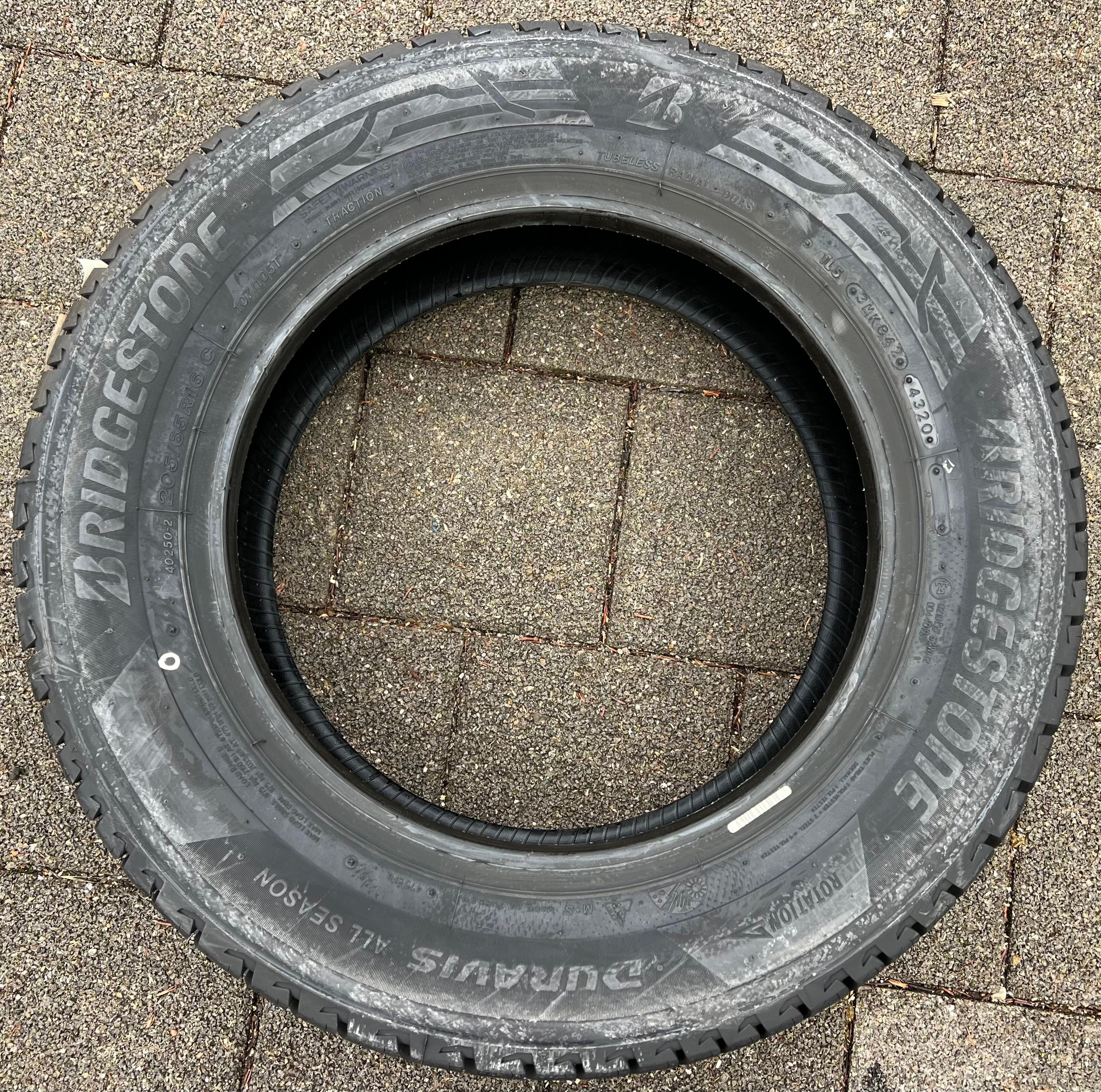 1 X 205/65R16C 107/105T BRIDGESTONE DURAVIS ALL SEASON GANZJAHRESREIFEN NEU 2020