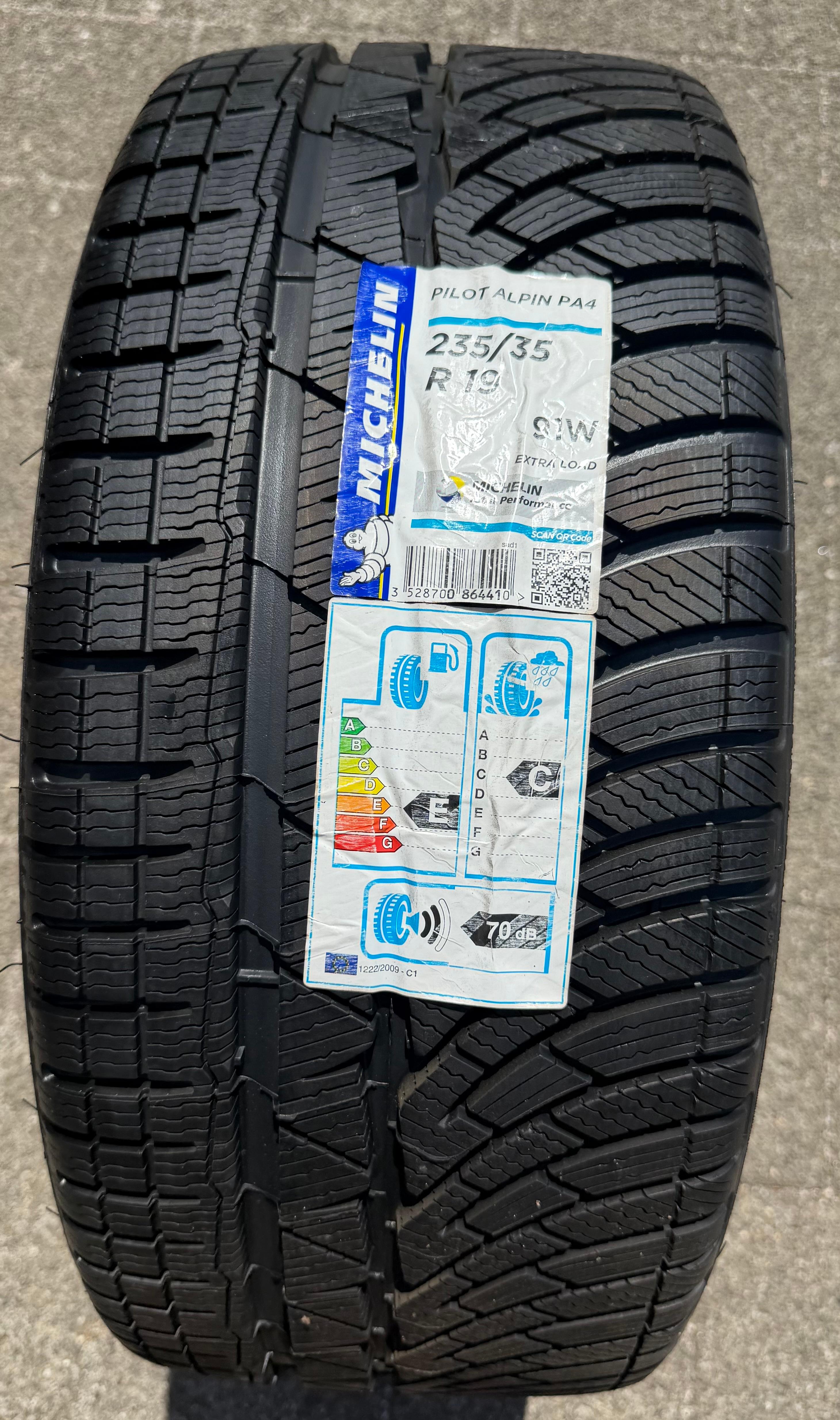 1 x 235/35R19 91W Winterreifen Michelin Pilot Alpin PA4 NEU 2018