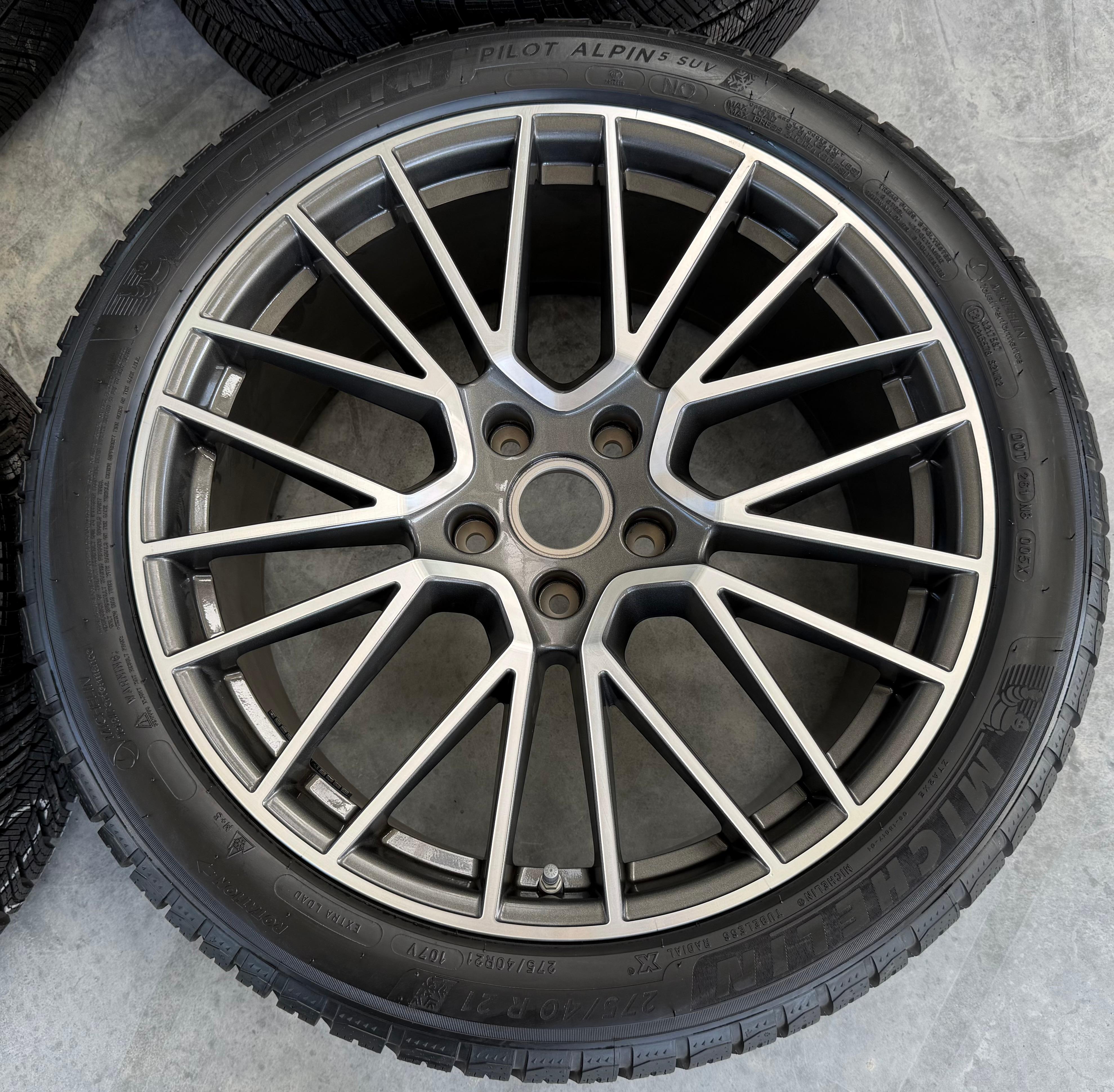 4 Original 21" Alu Winterräder Porsche Cayenne 9YA Michelin RDKS 9Y0601025BF 9Y3601025AC