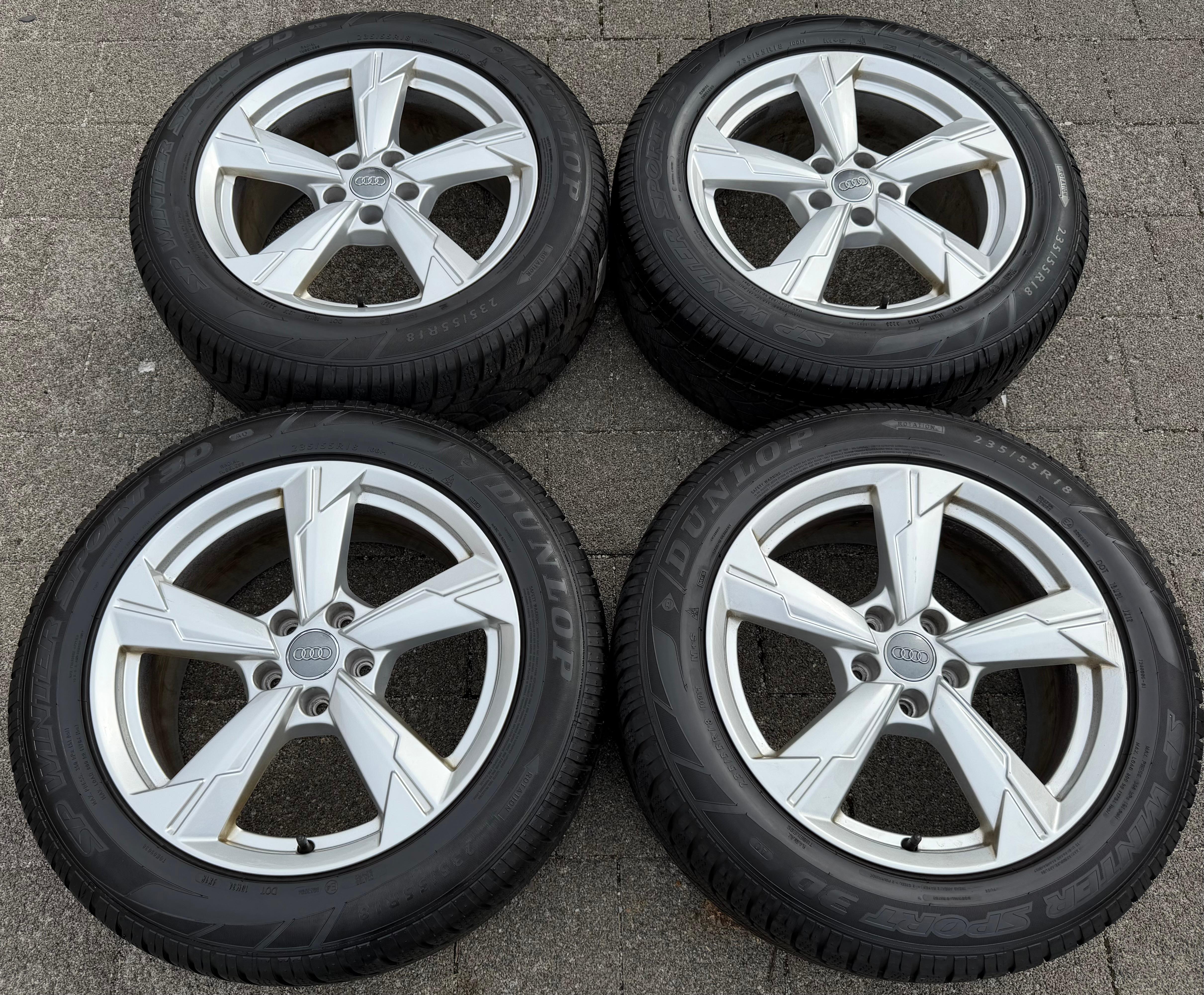 4 Original 18" Alu Winterräder Audi A6 Allroad 4K C8 4K0601025D 235/55R18 100H Dunlop