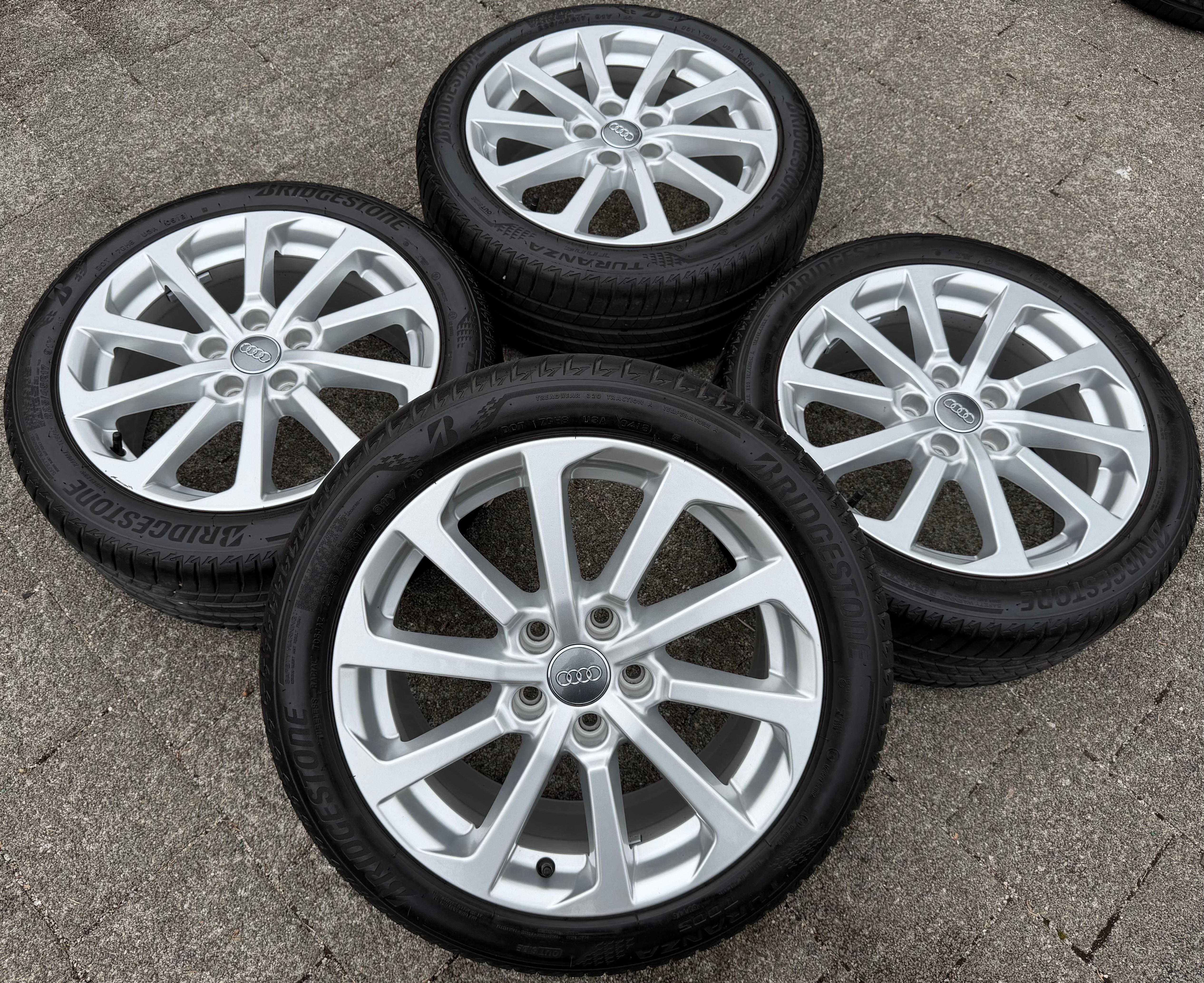 4 Original 17" Alu Sommerräder Audi A3 S3 8V 8V0601025DM 225/45R17 91Y