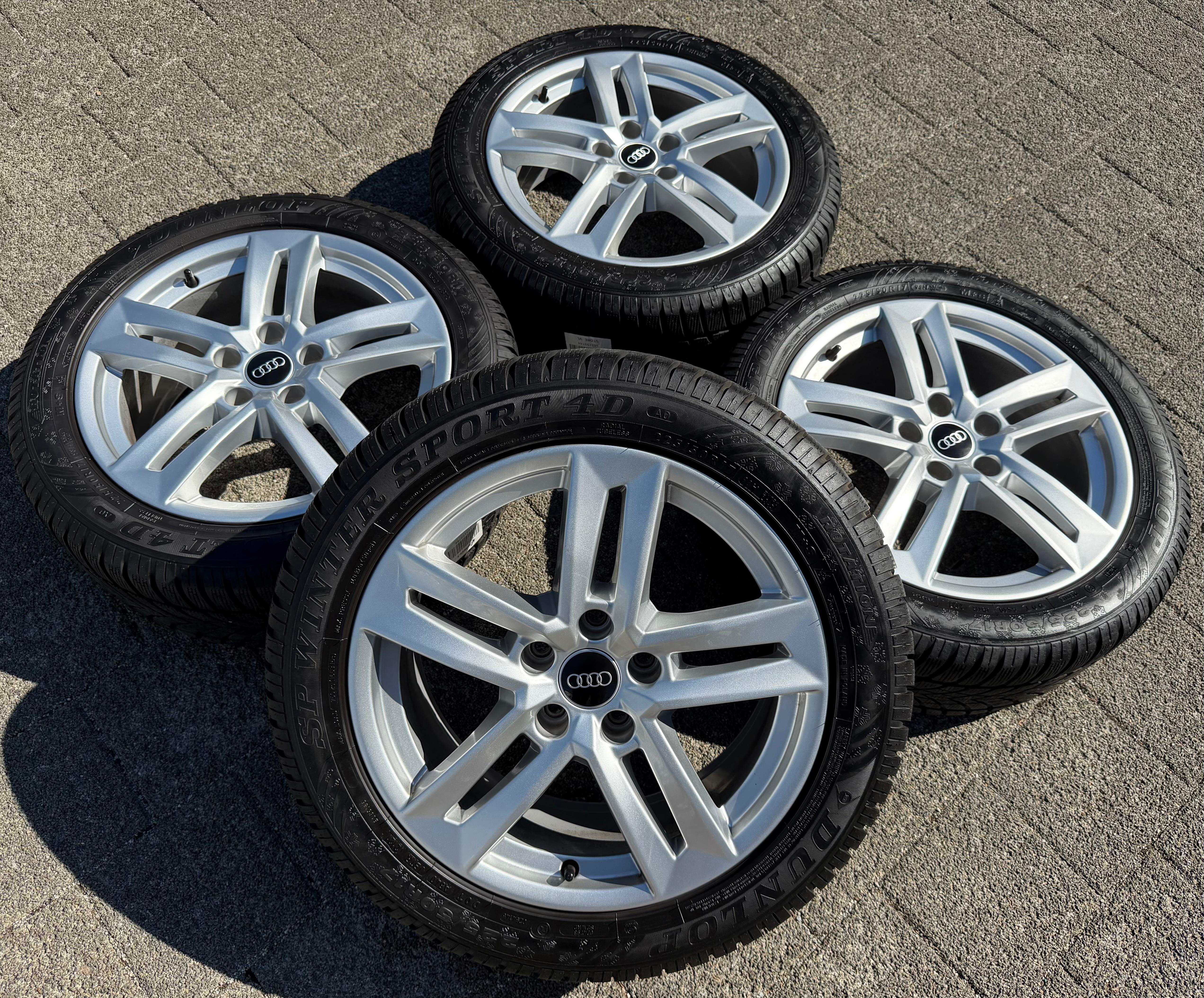 4 Original 17" Alu Winterräder Audi A4 B9 8W 8W0601025P 225/50R17 98H Dunlop DUNLOP