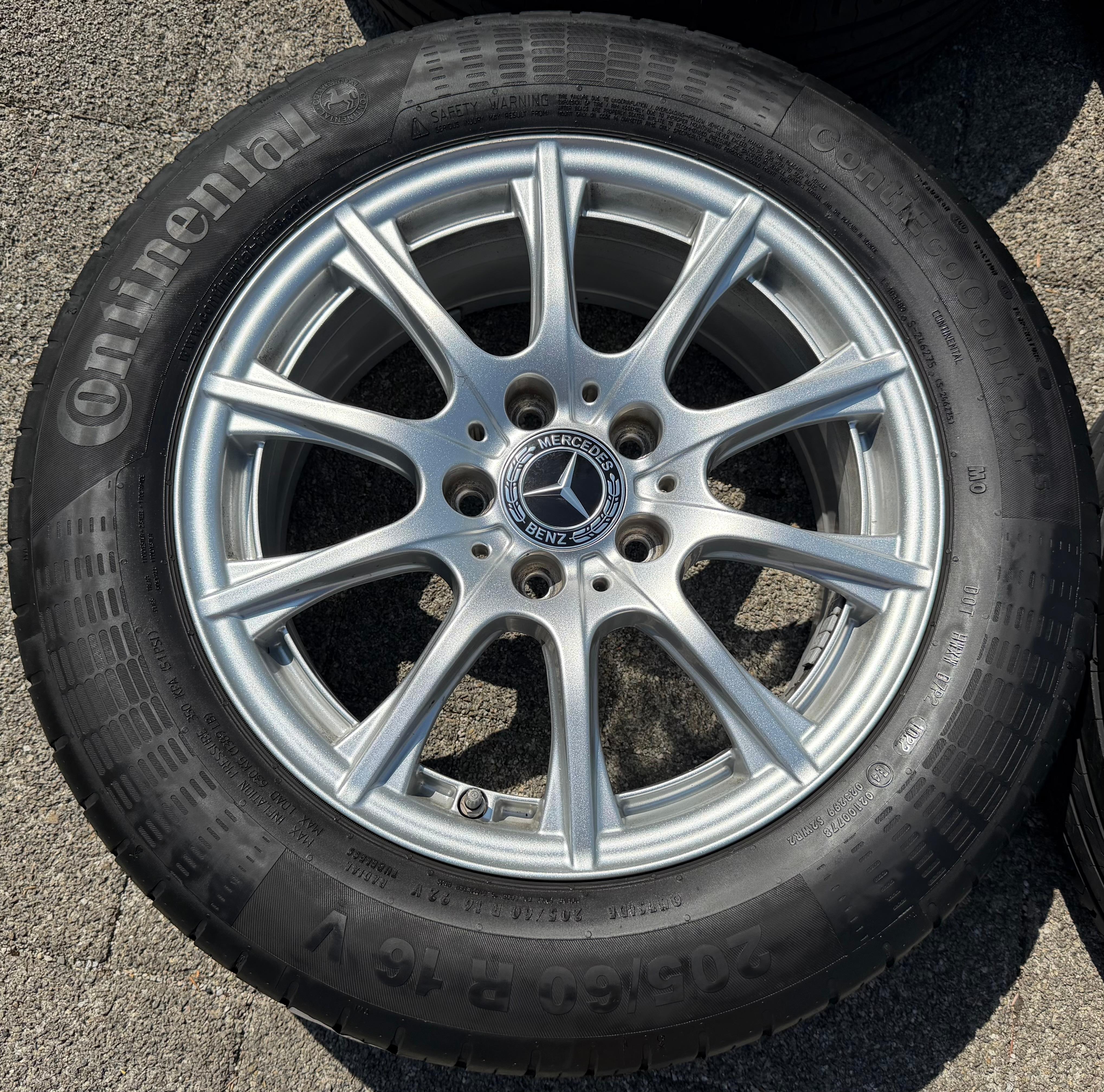 4 ruedas de verano originales de aluminio Mercedes Clase C W205 205 A2054012400 2022 RDKS