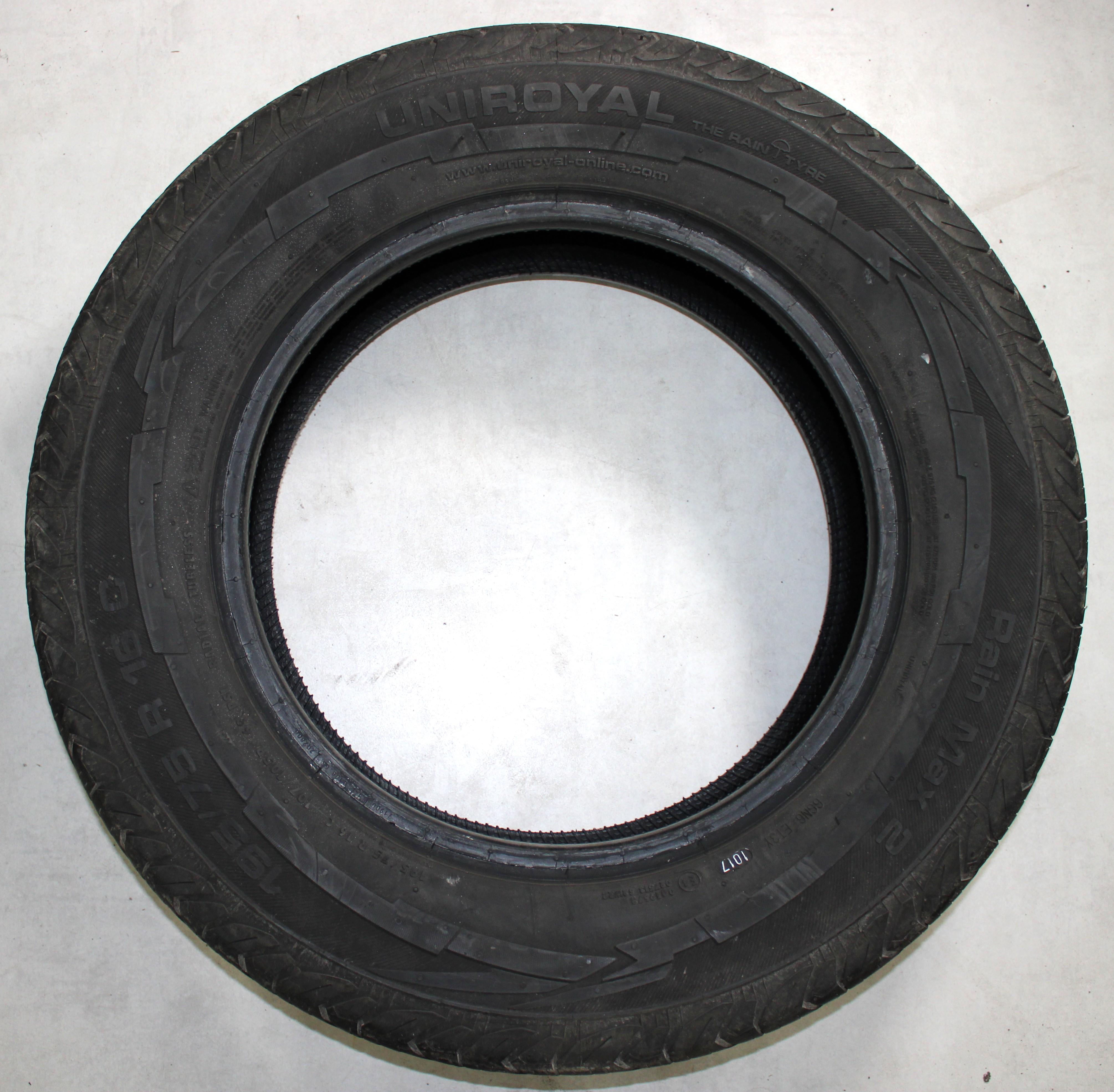 4 x 195/75R16C 107/105R Sommerreifen Uniroyal Rain Max 2 2x9mm/2x10mm 2017