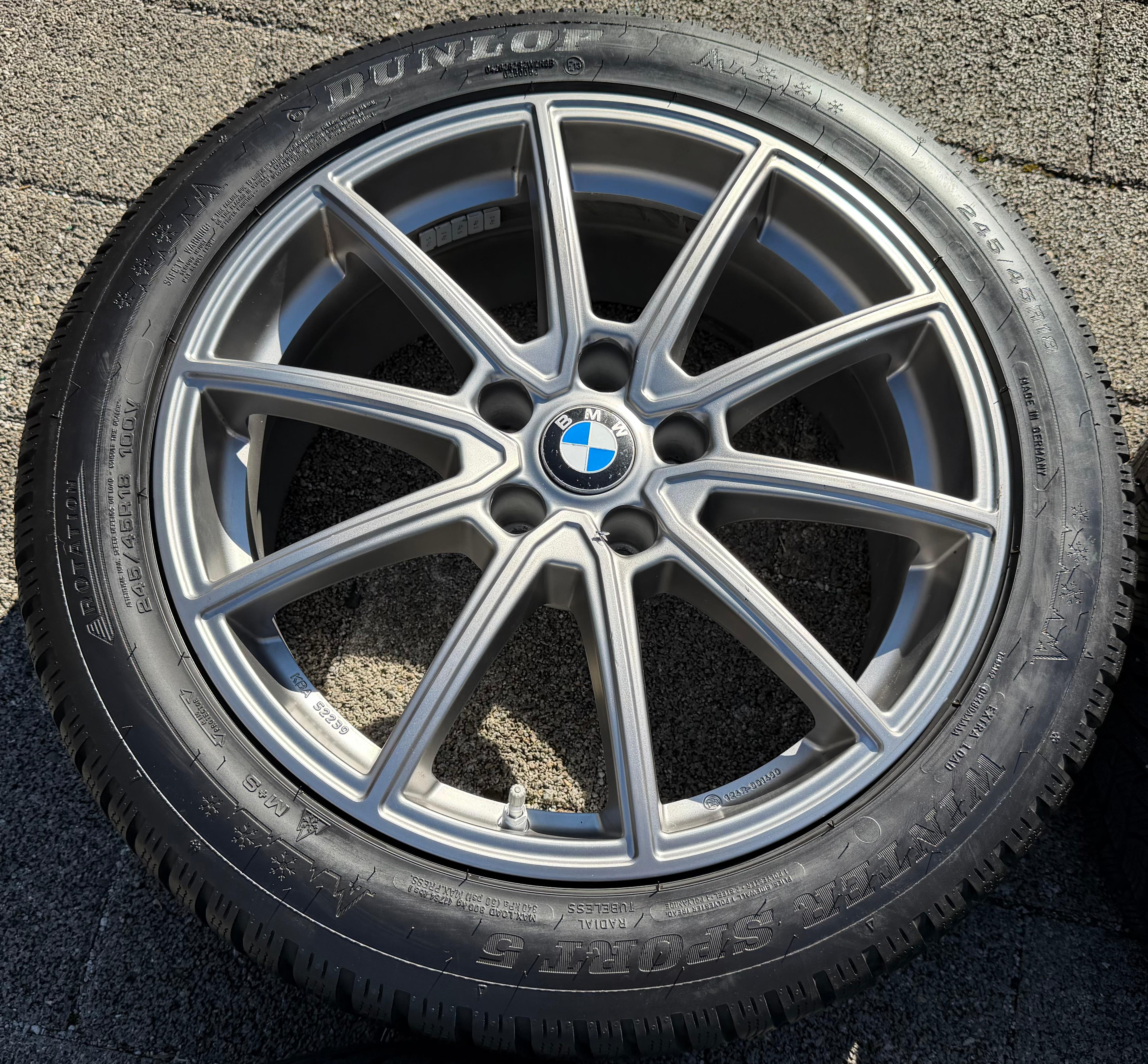 4 RUOTE IN LEGA DA 18" INVERNALI BMW SERIE 5 G30 G31 G5K G5L i4 G4C G26 245/45R18 100V