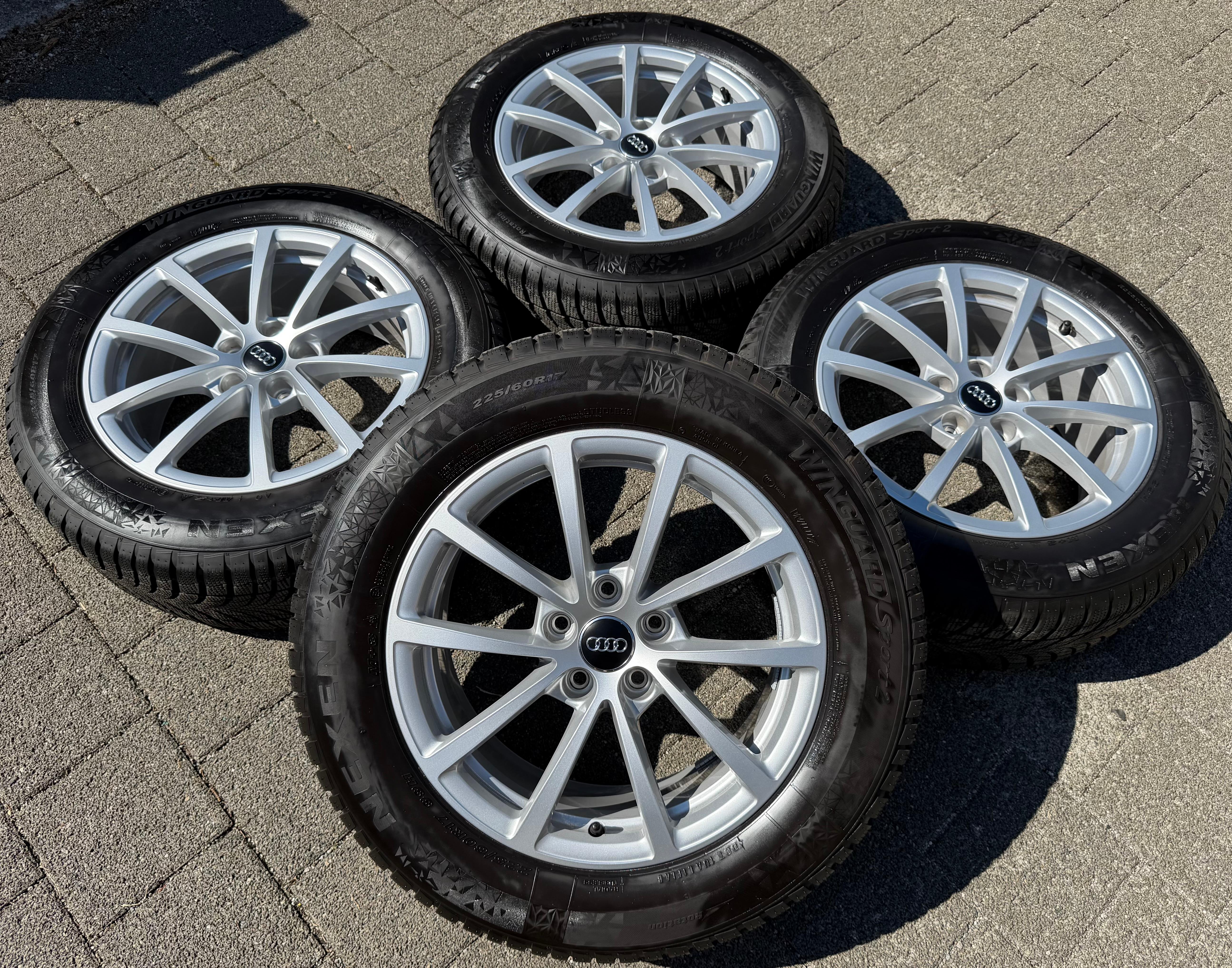 4 ruedas de invierno de aleación originales de 17" para Audi A6 4K C8 F2 225/60R17 99H 4K0601025 NEXEN