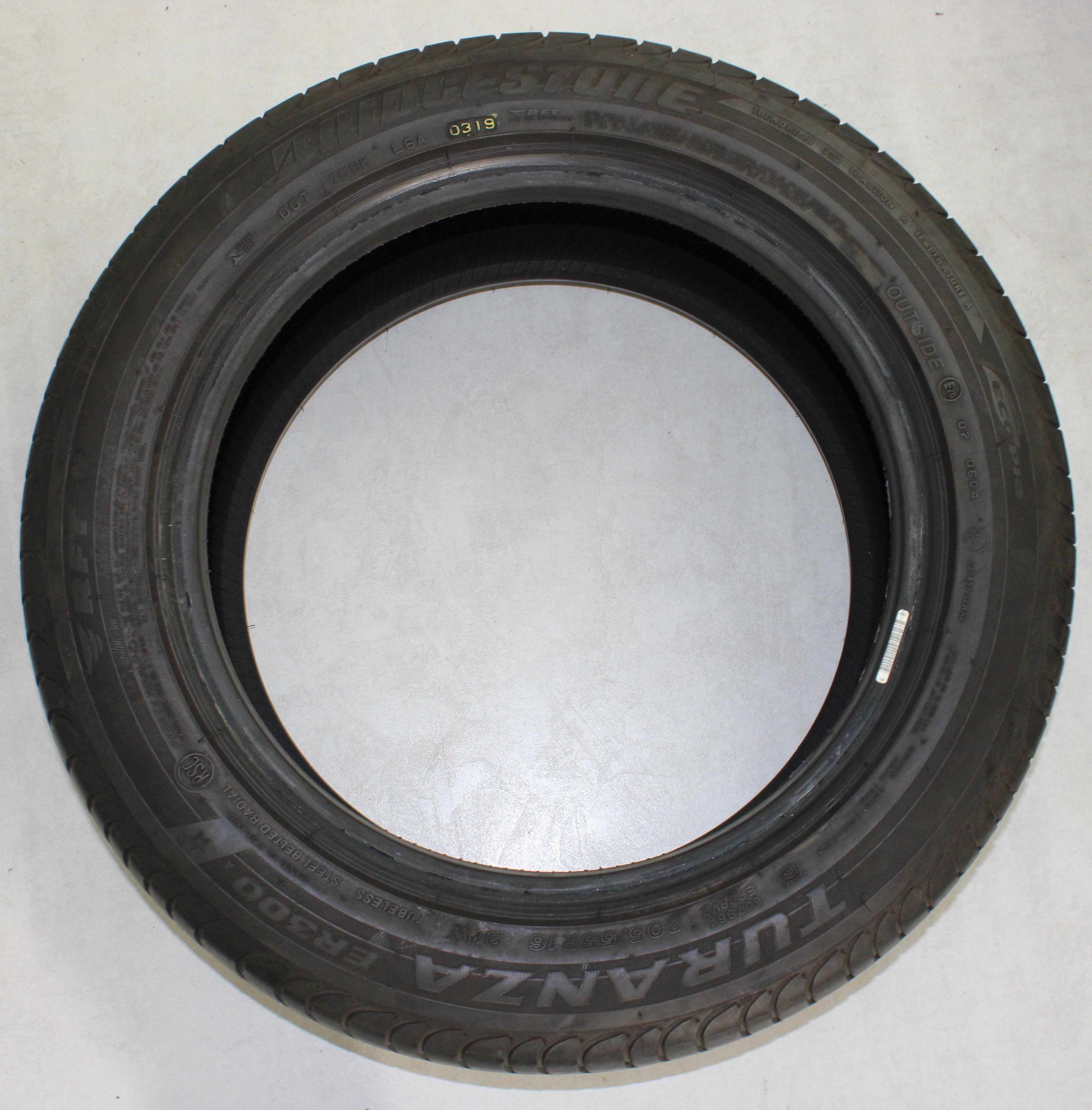 2 x 205/55R16 91W Sommerreifen Bridgestone Turanza ER300A * Runflat 5mm 2019