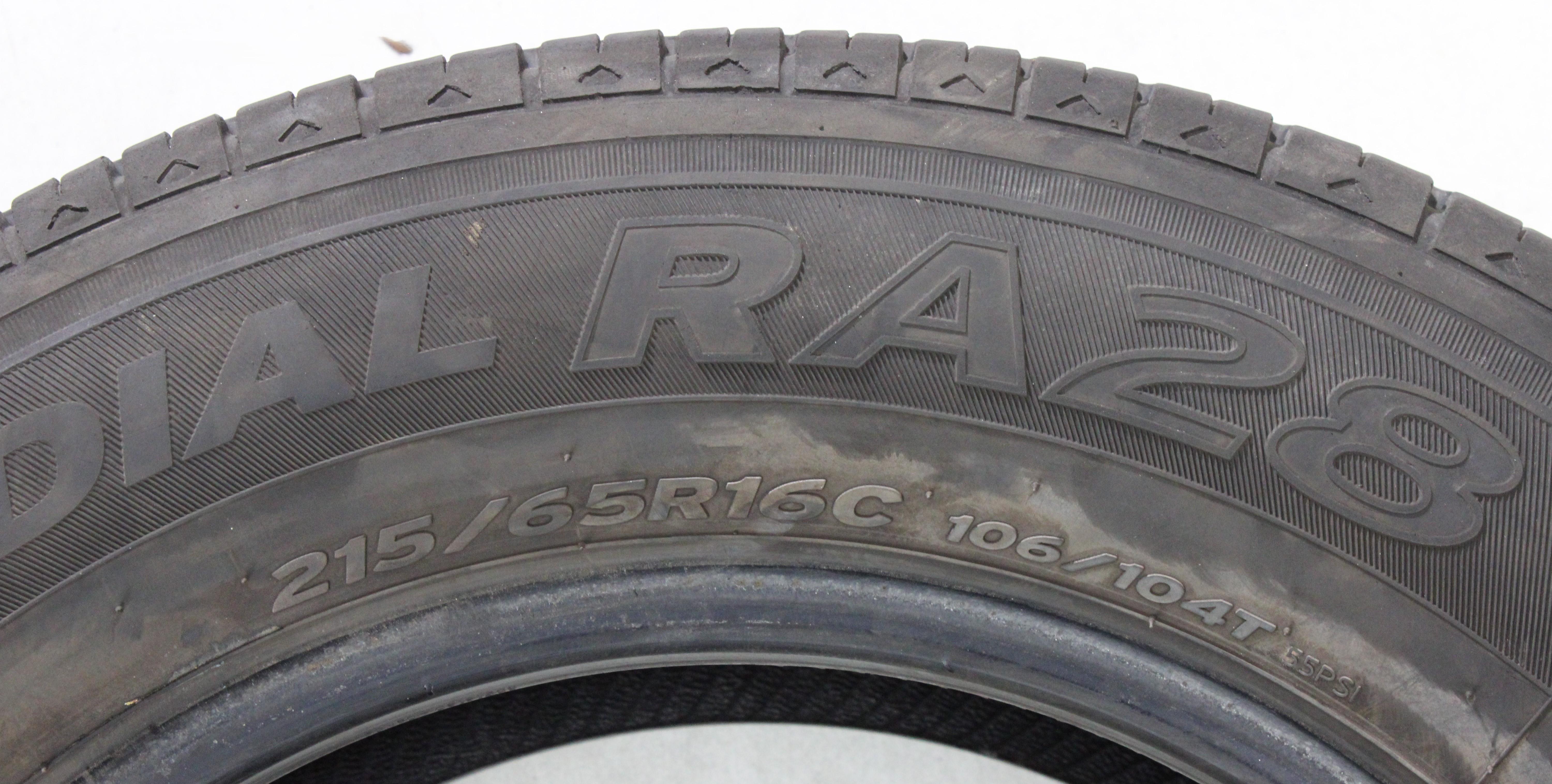 1 x 215/65R16C 106/104T Sommerreifen Hankook Radial RA28 LT 7-7,5mm 2012