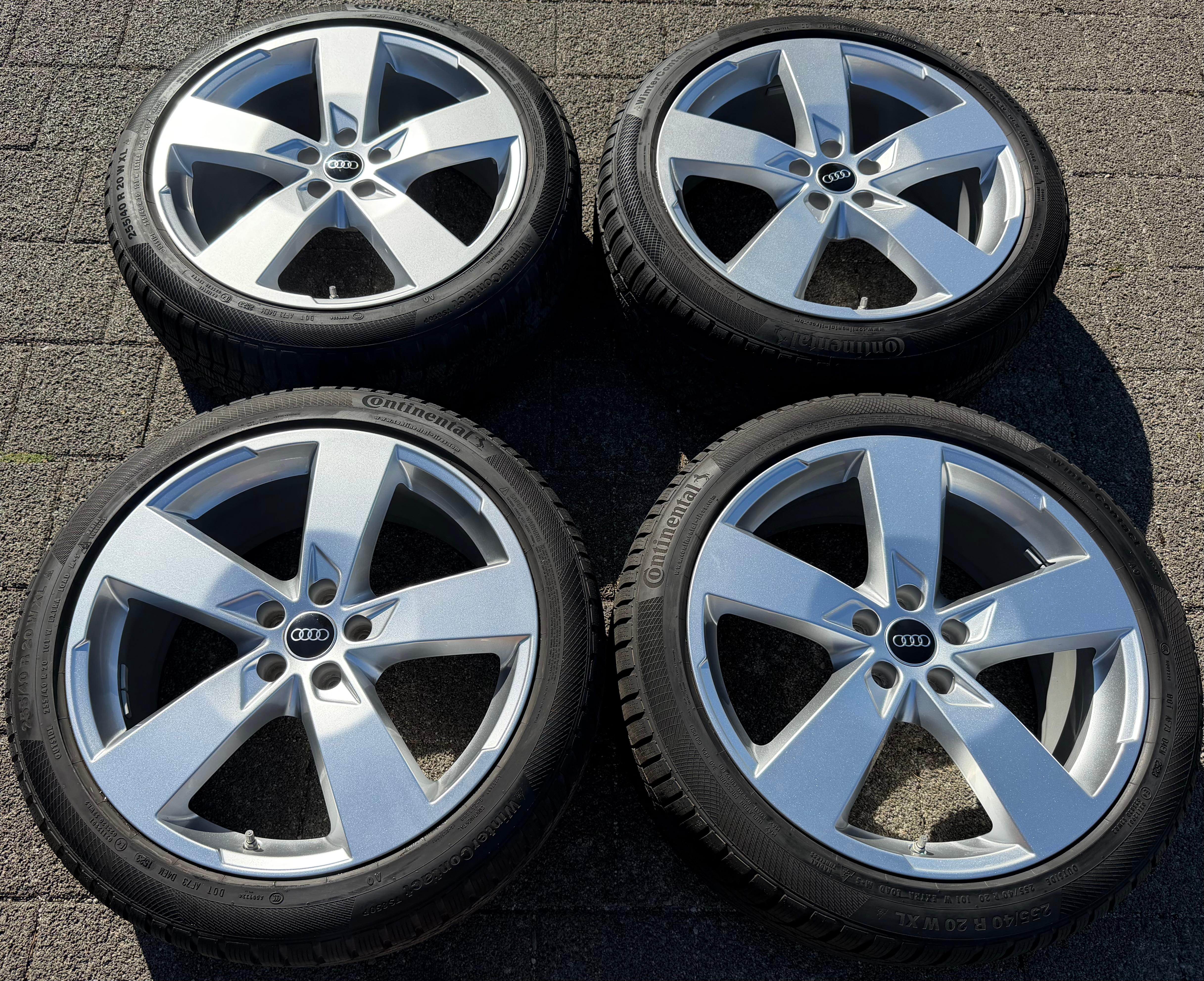 4 Original 20" Alu Winterräder Audi A6 S6 C8 F2 4K0601025K 2022 255/40R20 101W Continental