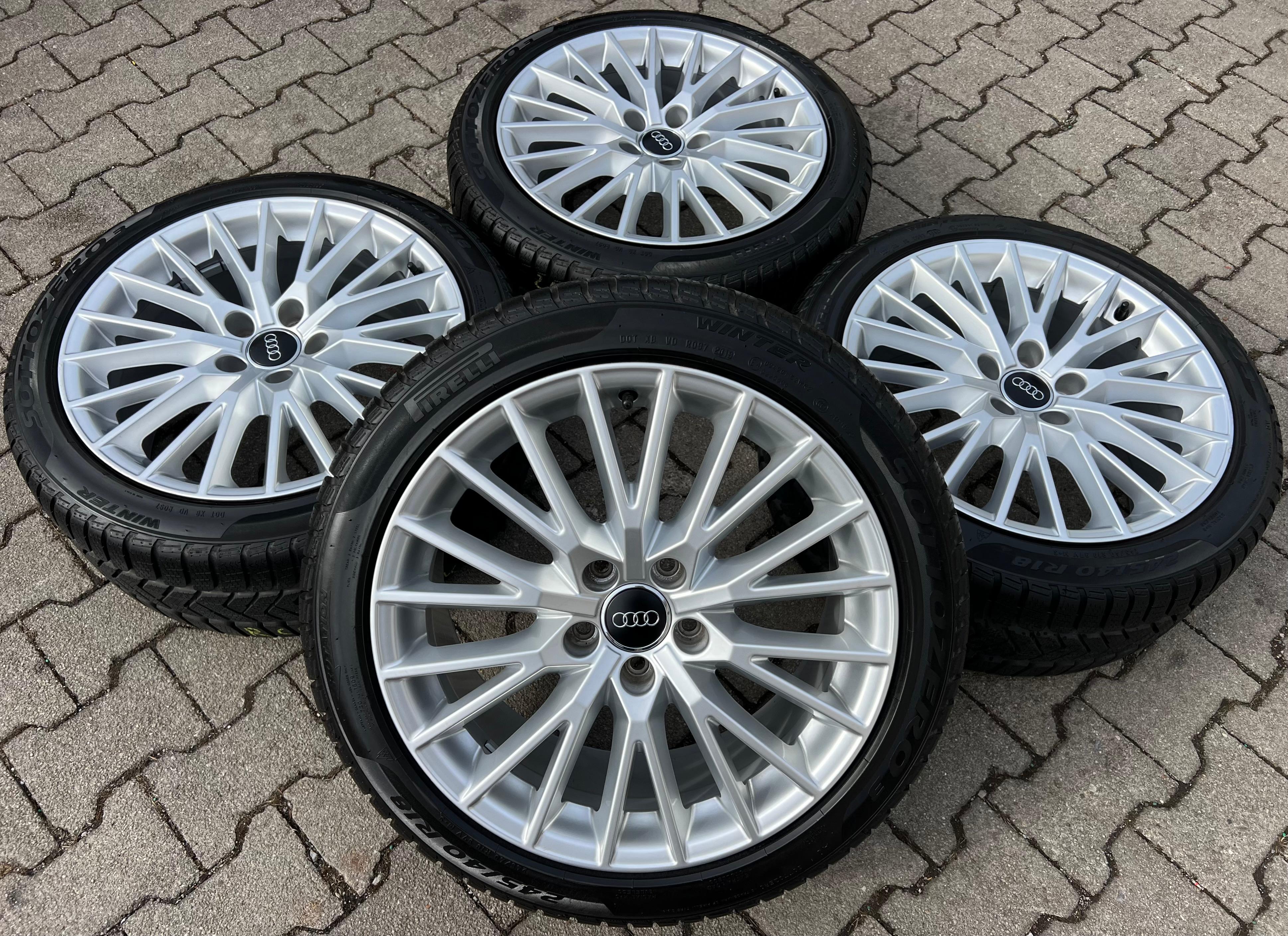4 CERCHI INVERNALI IN ALLUMINIO DA 18" ORIGINALI AUDI TT TTS 8S 8S0601025D 245/40R18 97V PIRELLI CONSEGNA GRATUITA