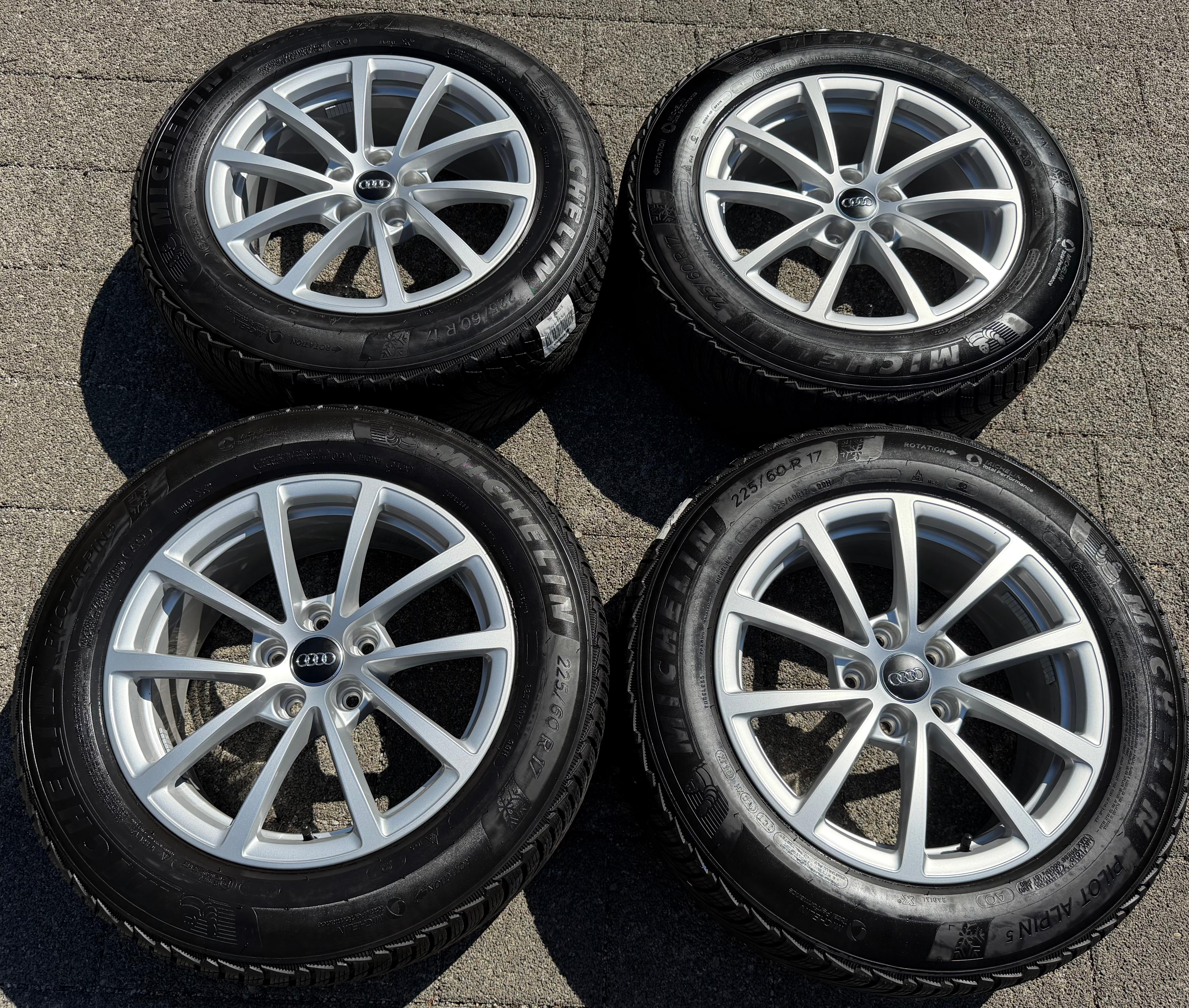 4 roues hiver complètes en aluminium d’origine 17" Audi A6 4K C8 F2 225/60R17 99H 4K0601025 Michelin