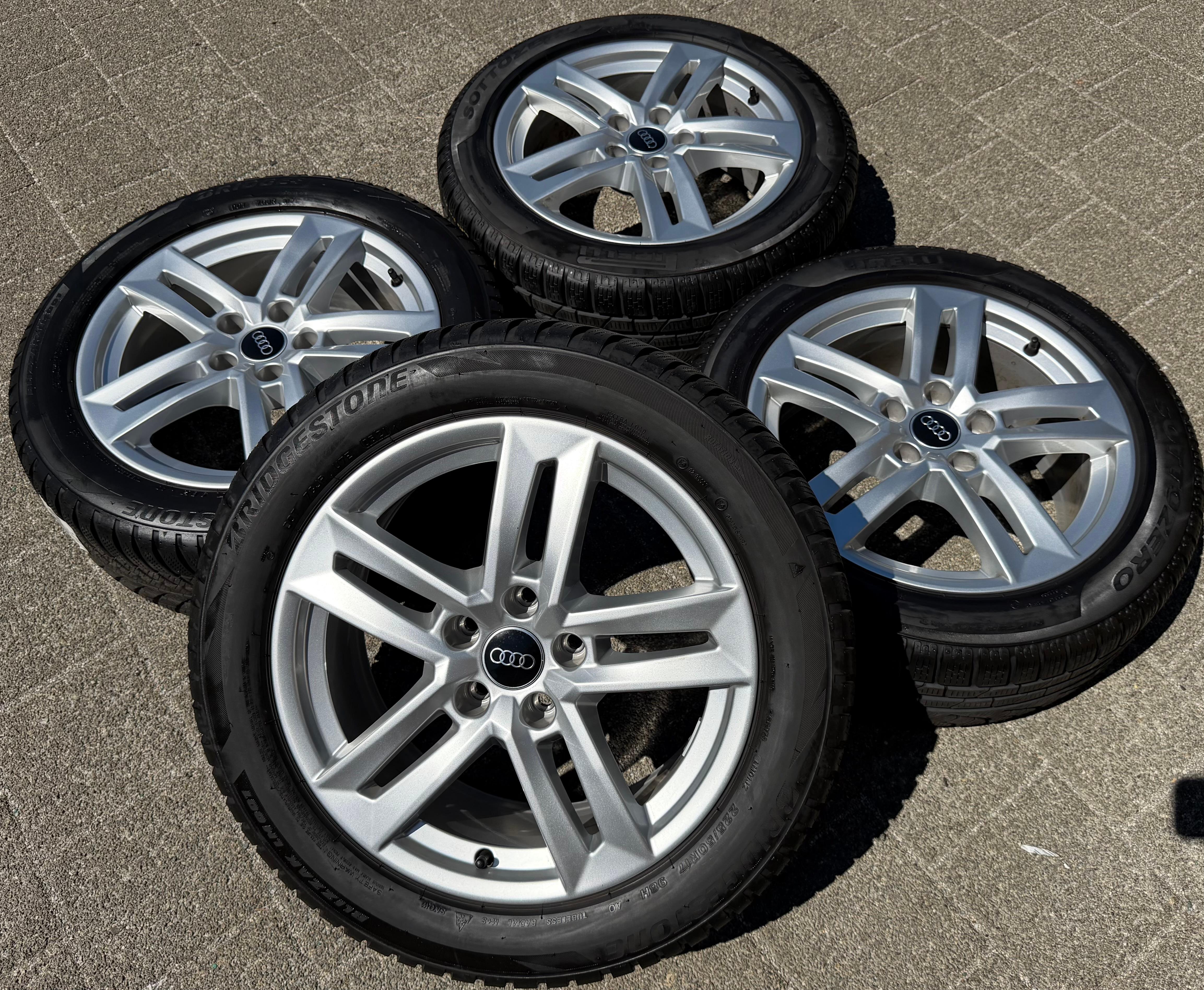 4 Original 17" Alu Winterräder Audi A4 B9 8W 8W0601025P 225/50R17 98H Winterreifen