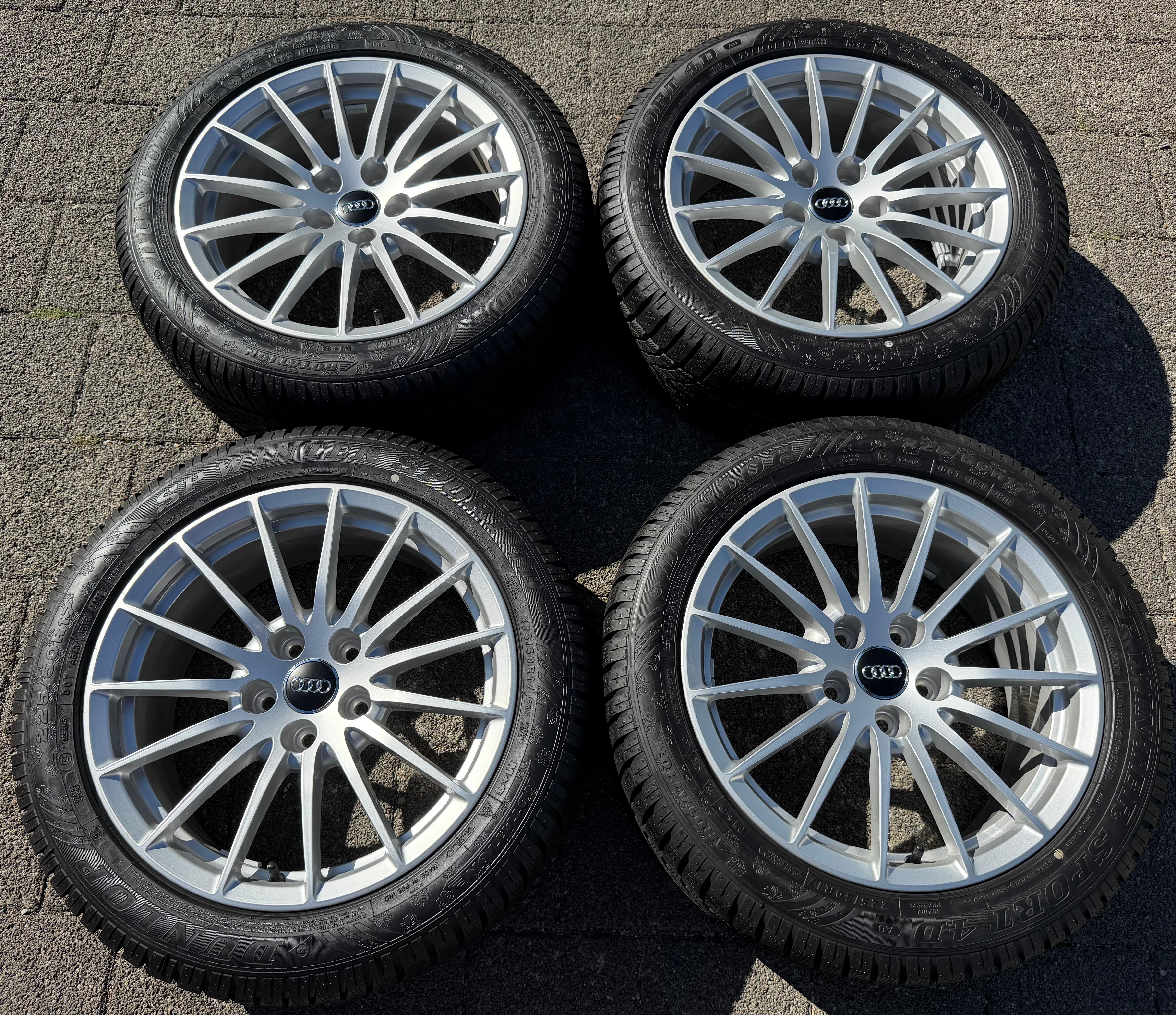 4 ORIGINAL 17" ALU WINTERRÄDER AUDI A5 F5 8W 225/50R17 98H 8W0601025AE DUNLOP