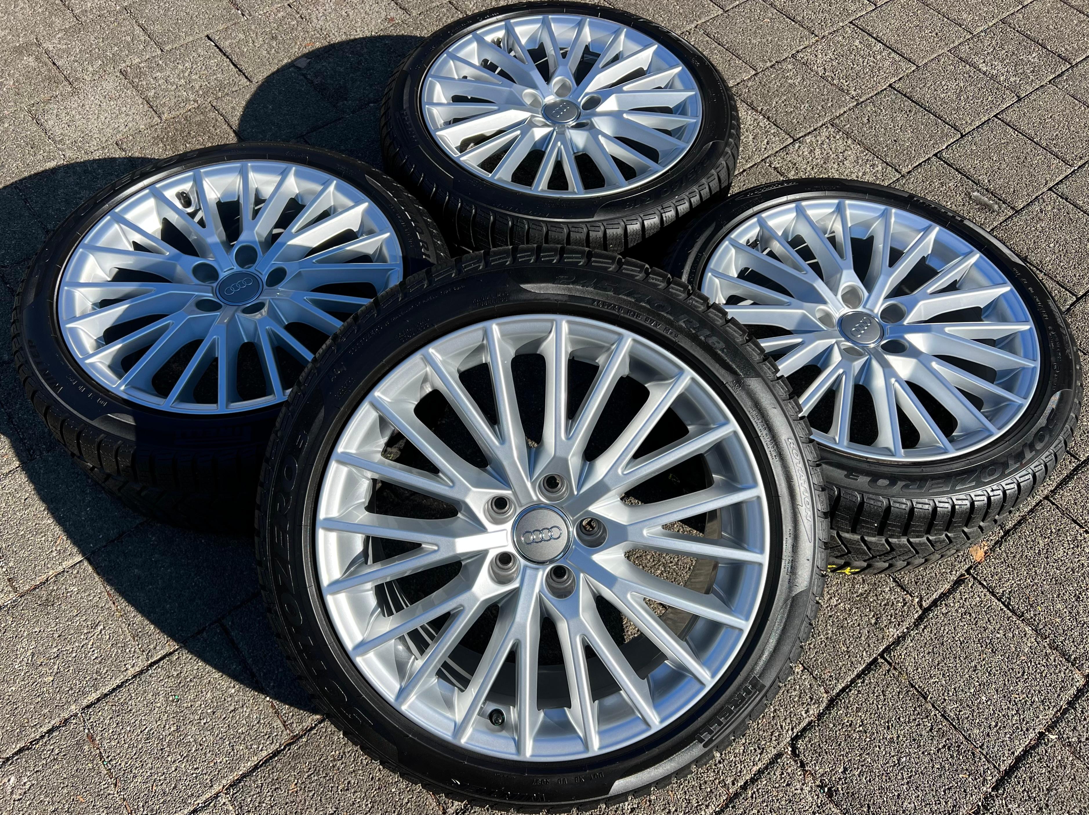 4 ORIGINELE 18" ALUMINIUM WINTERWIELEN AUDI TT TTS 8S 8S0601025D 245/40R18 97V PIRELLI GRATIS LEVERING