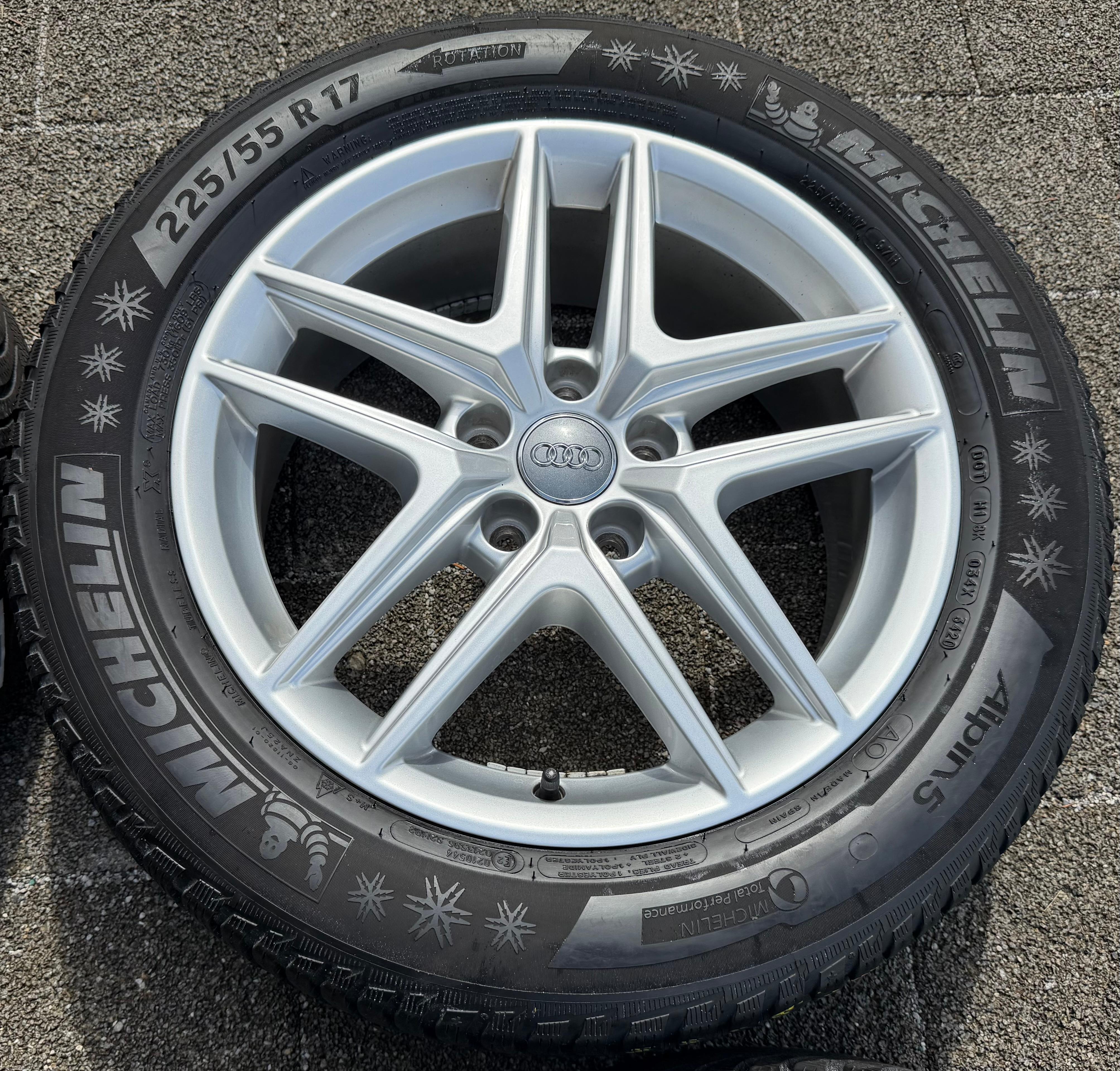 4 ORIGINAL 17" ALU WINTERRÄDER AUDI A4 ALLROAD 8W B9 225/55R17 97H 8W9601025D