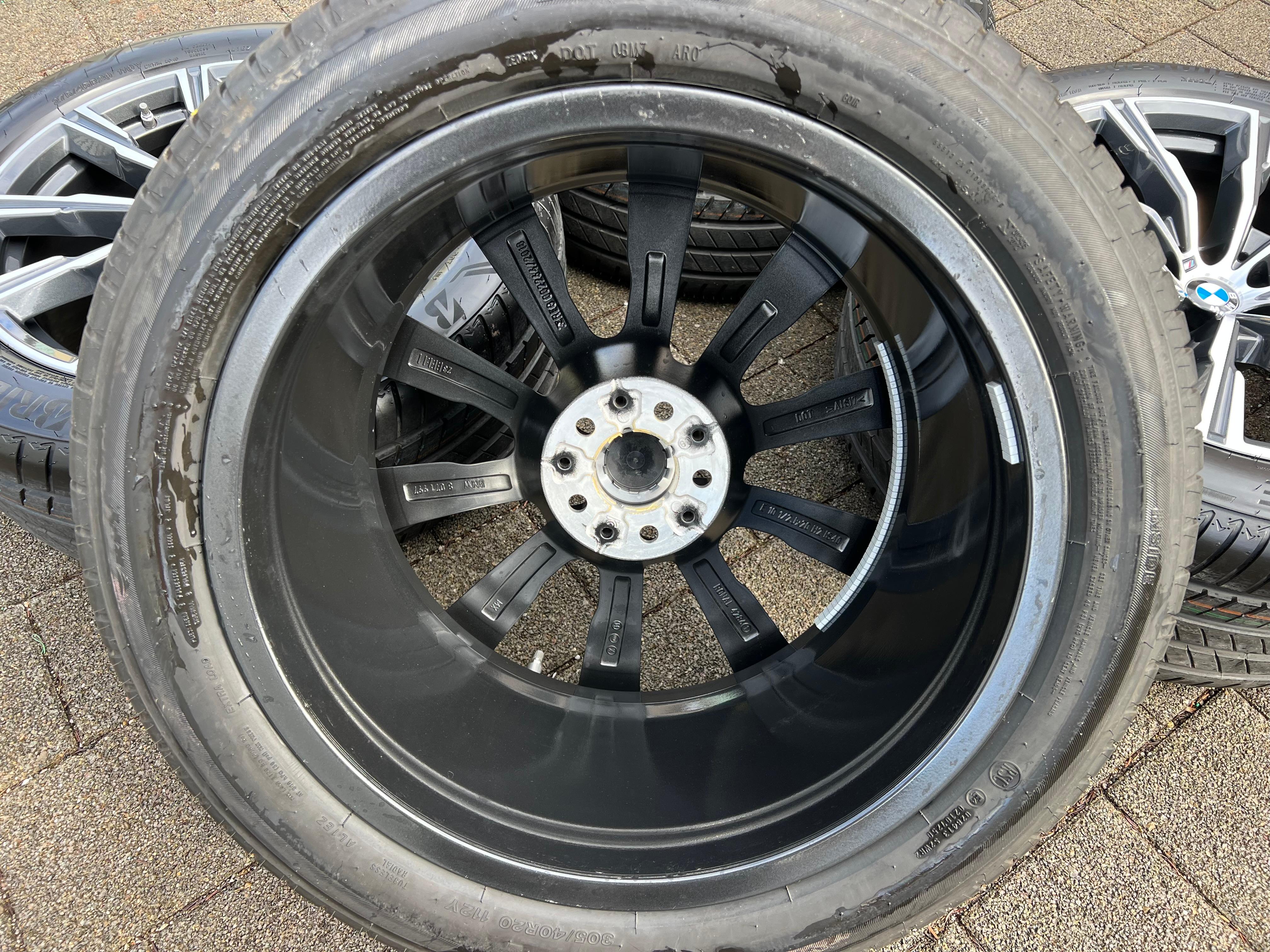 4 ROUES D'ÉTÉ ORIGINALES 20" EN ALUMINIUM BMW X5 G05 X6 G06 STYLING M740 275/45R20 110Y 305/40R20 112Y