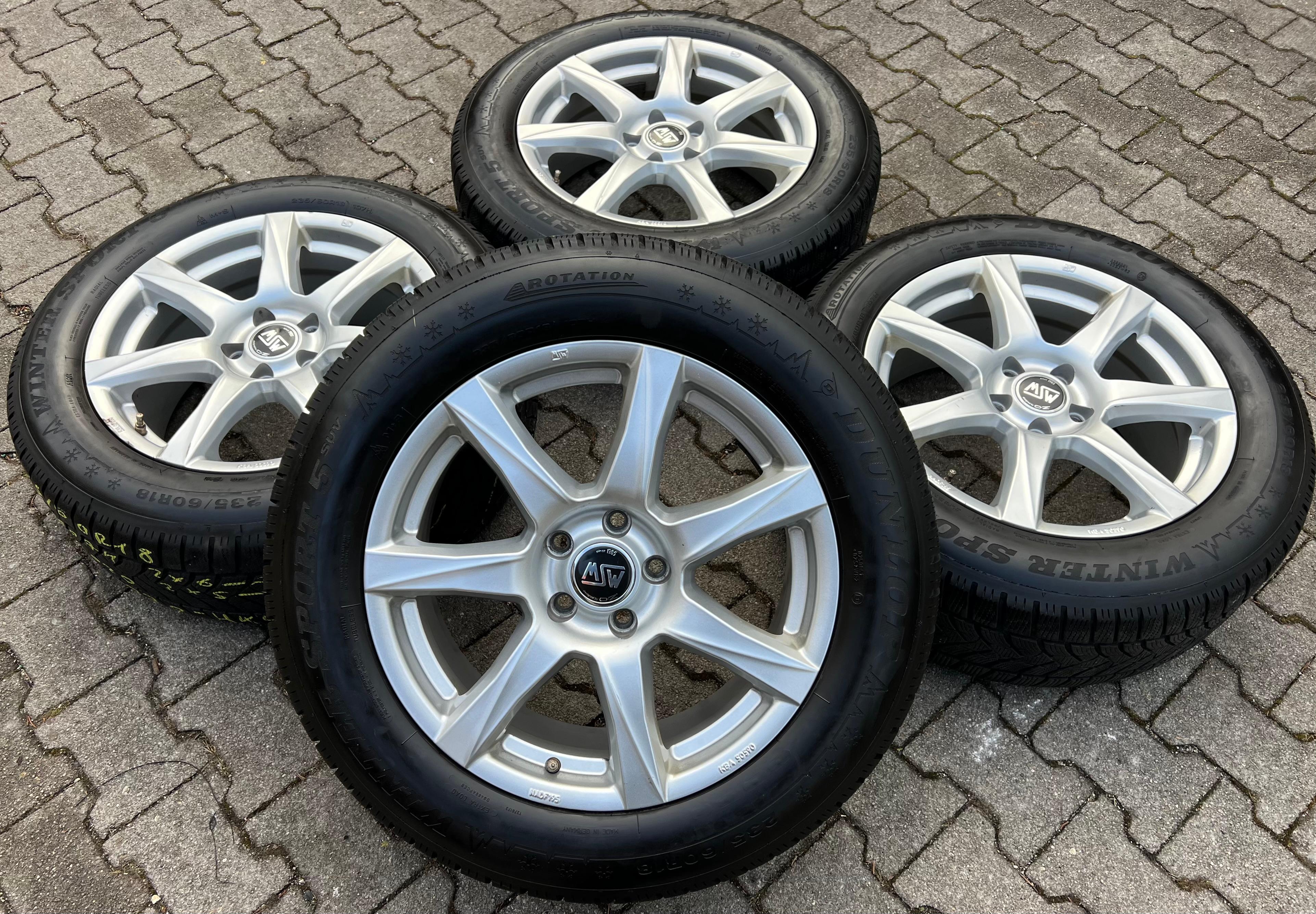 4 ROUES D'HIVER ALU 18" HONDA CR-V V RW 235/60R18 107H DUNLOP 2020 LIVRAISON GRATUITE