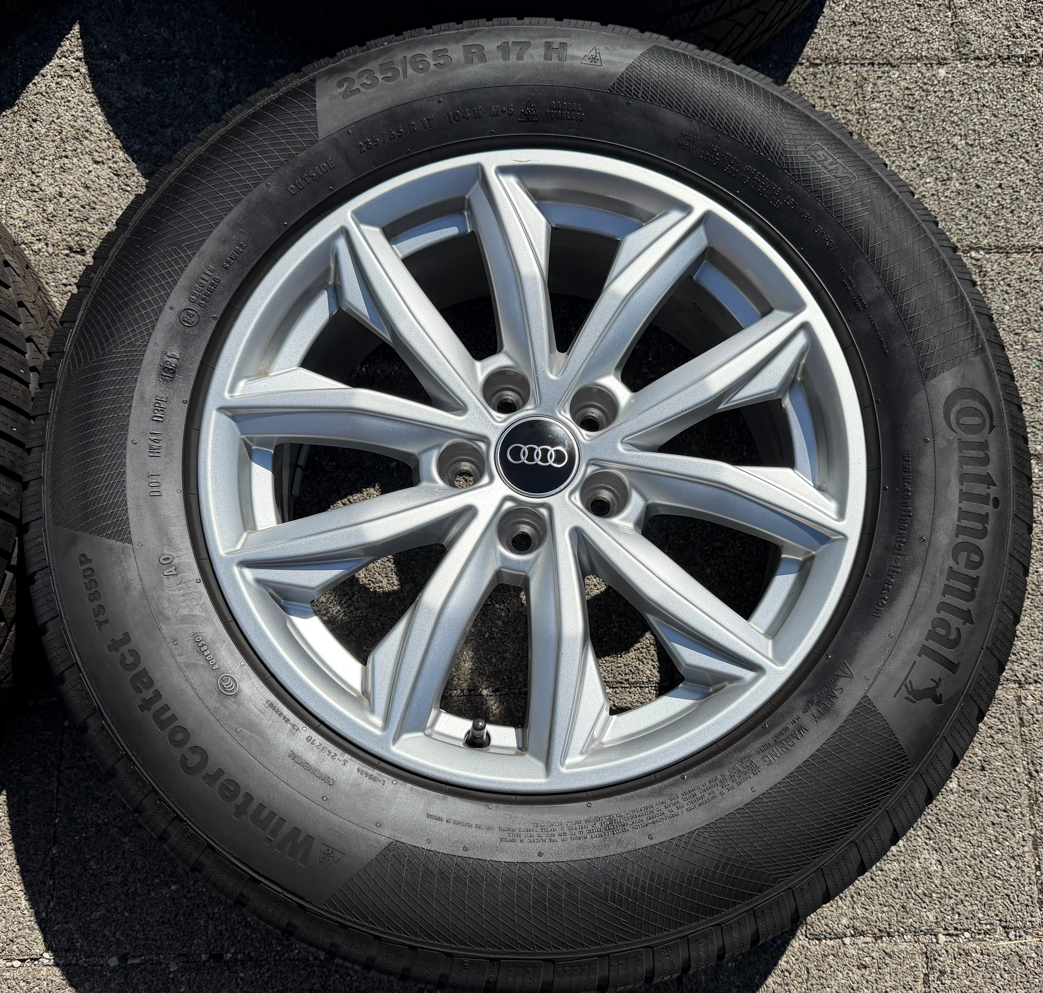 4 Original 17" Alu Winterräder Audi Q5 FY 80A601025J 7x17 ET34 235/65R17 104H Continental