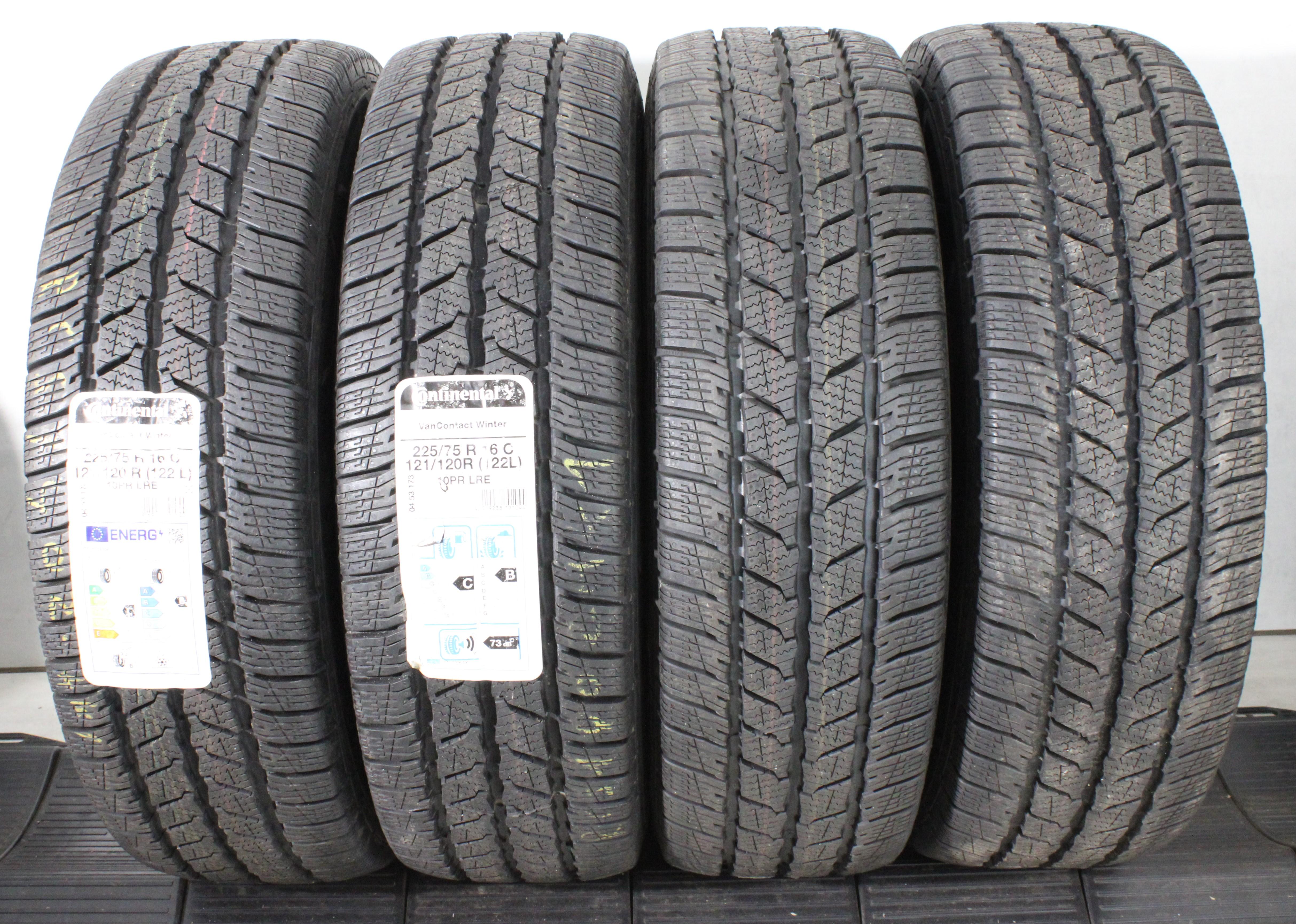 4 x 225/75R16C 121/120R Winterreifen Continental Van Contact Winter Volles Profil 2x2020/2x2021