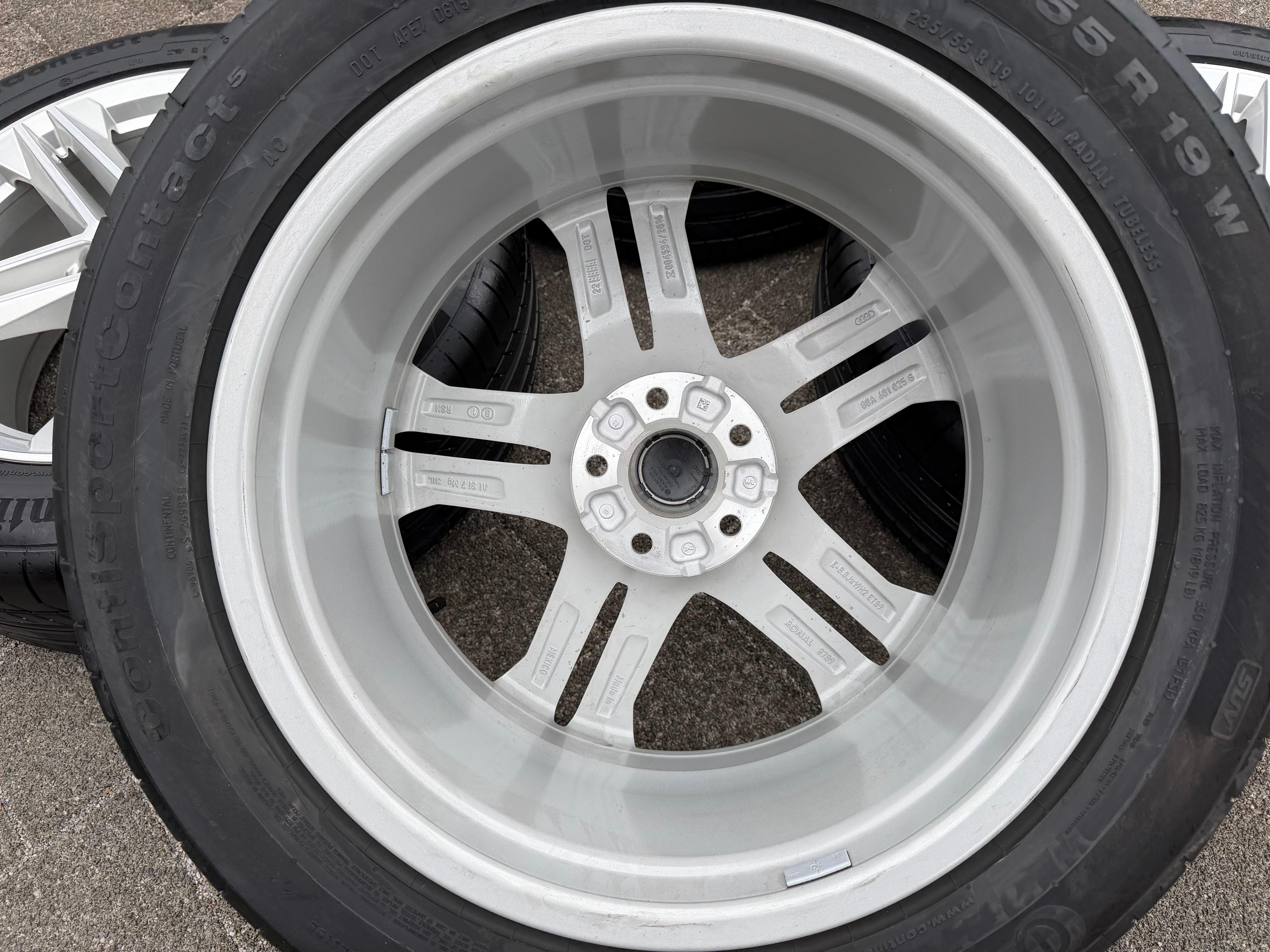 4 Original 19" Alu Sommerräder Audi Q5 SQ5 FY 80A601025G 235/55R19 101W Continental
