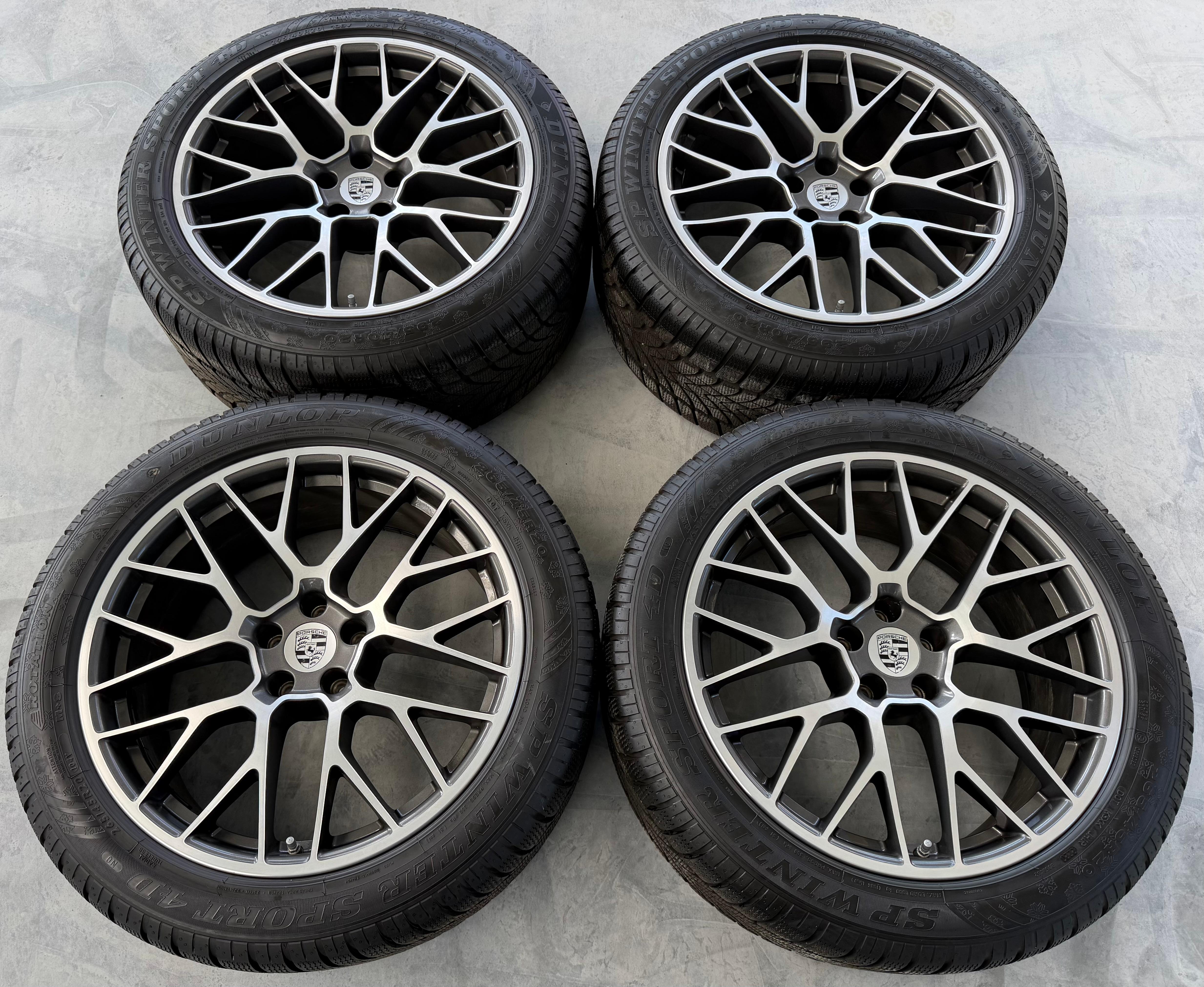 4 Original 20" Alu Winterräder Porsche Macan I & II RS Spyder Felgen Dunlop