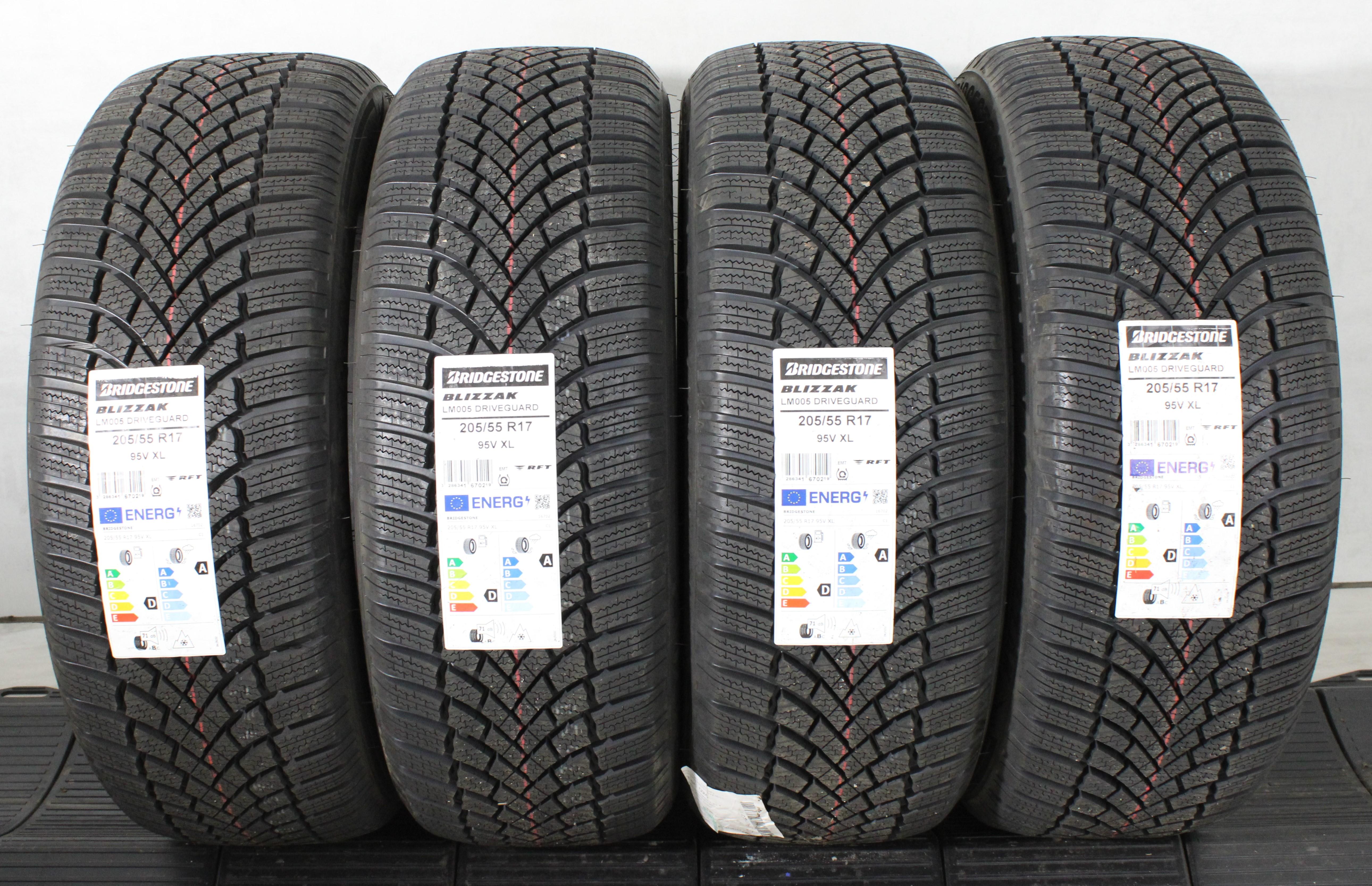 4 x 205/55R17 95V Winterreifen Bridgestone Blizzak LM005 Runflat 2022