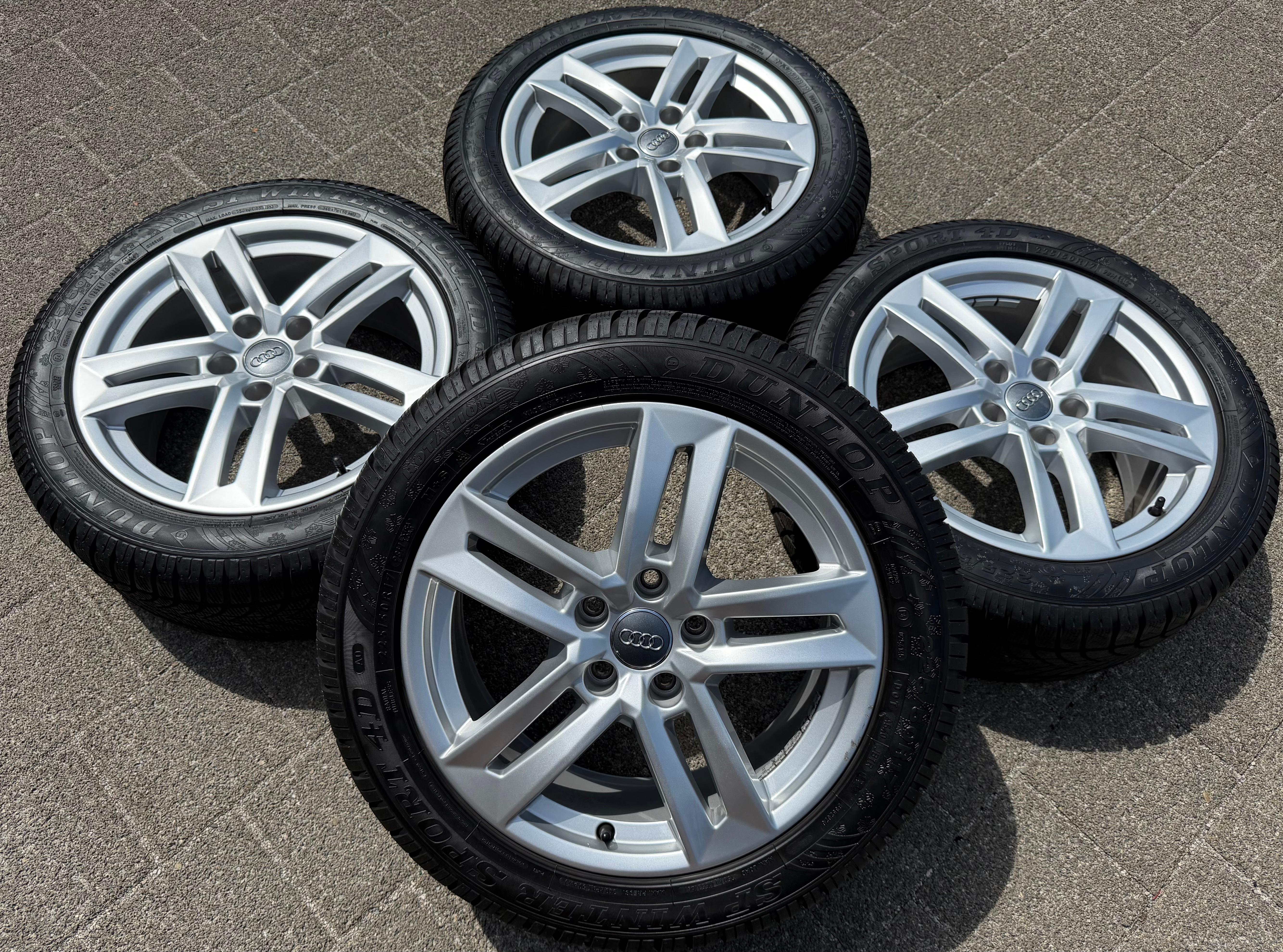 4 Original 17" Alu Winterräder Audi A4 B9 8W 8W0601025P 225/50R17 98H Dunlop 2024