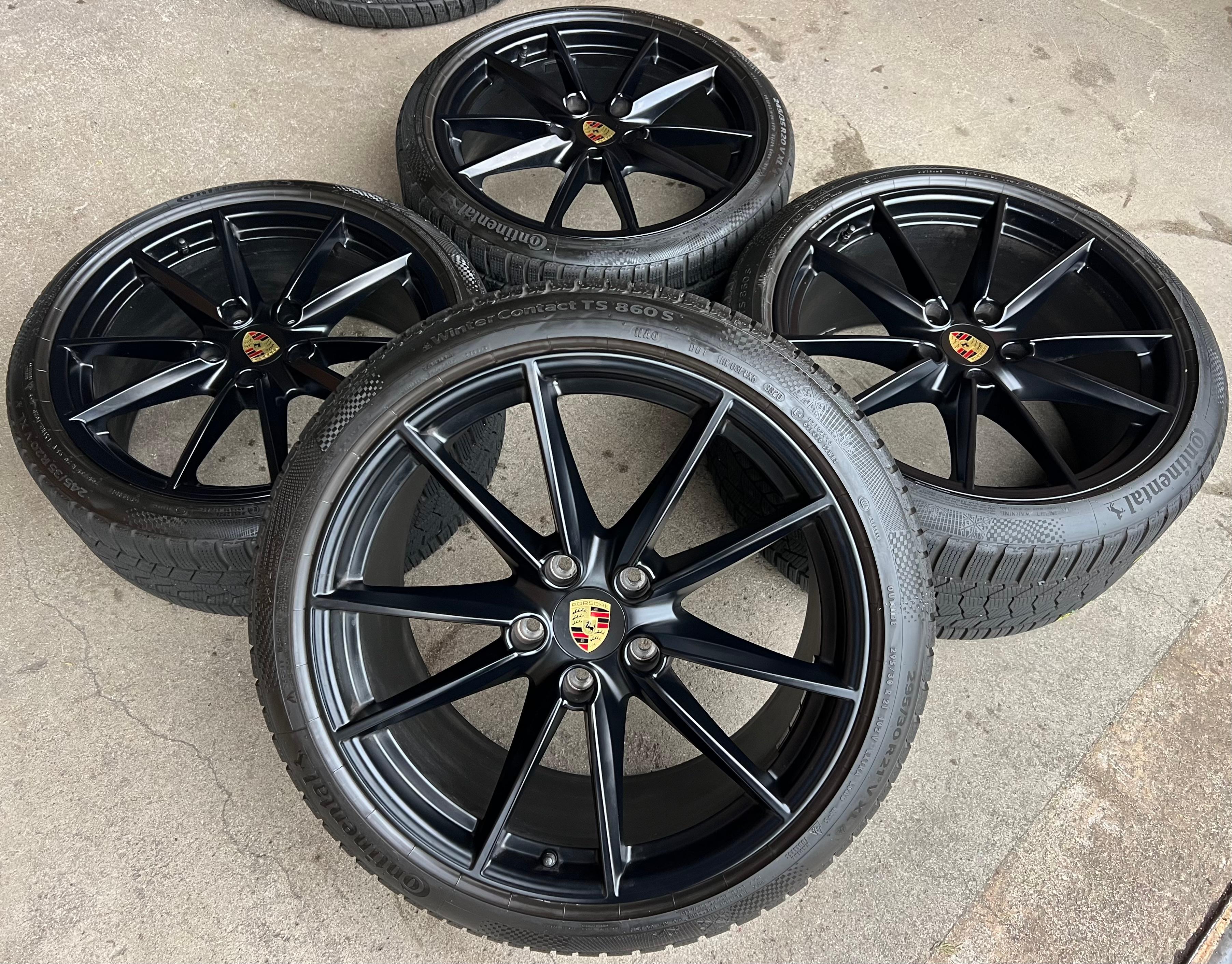 4 ORIGINAL 20" 21" ALU WINTERRÄDER PORSCHE 911 992 992601025C 992601025D SCHWARZ RDKS