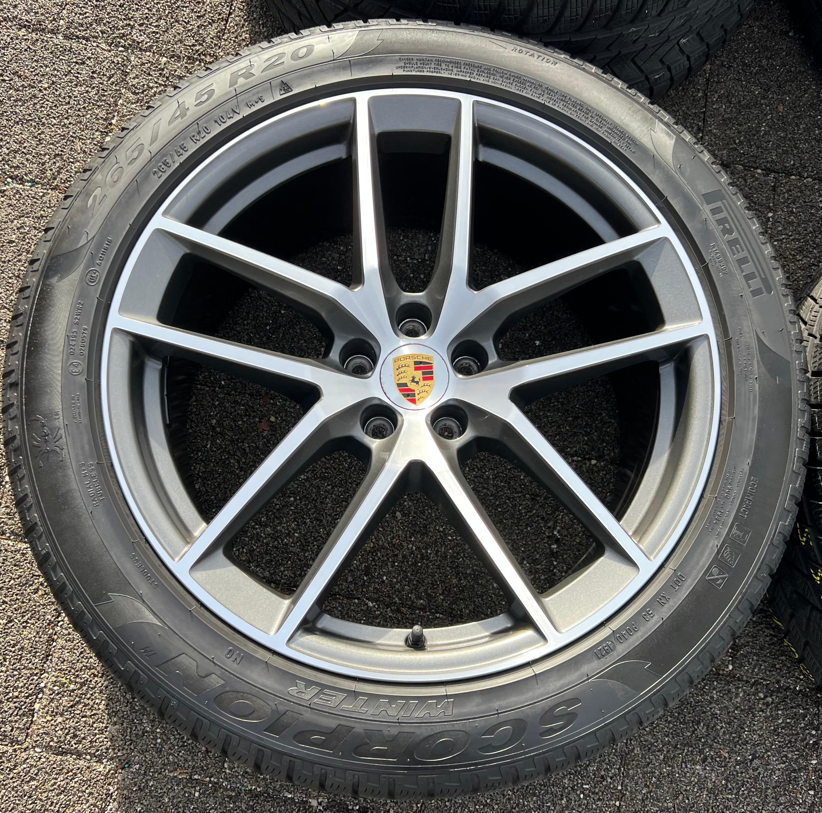 4 RUEDAS DE INVIERNO ORIGINALES DE ALUMINIO DE 20" PARA PORSCHE MACAN 265/45R20 104V 295/40R20 106V RDKS