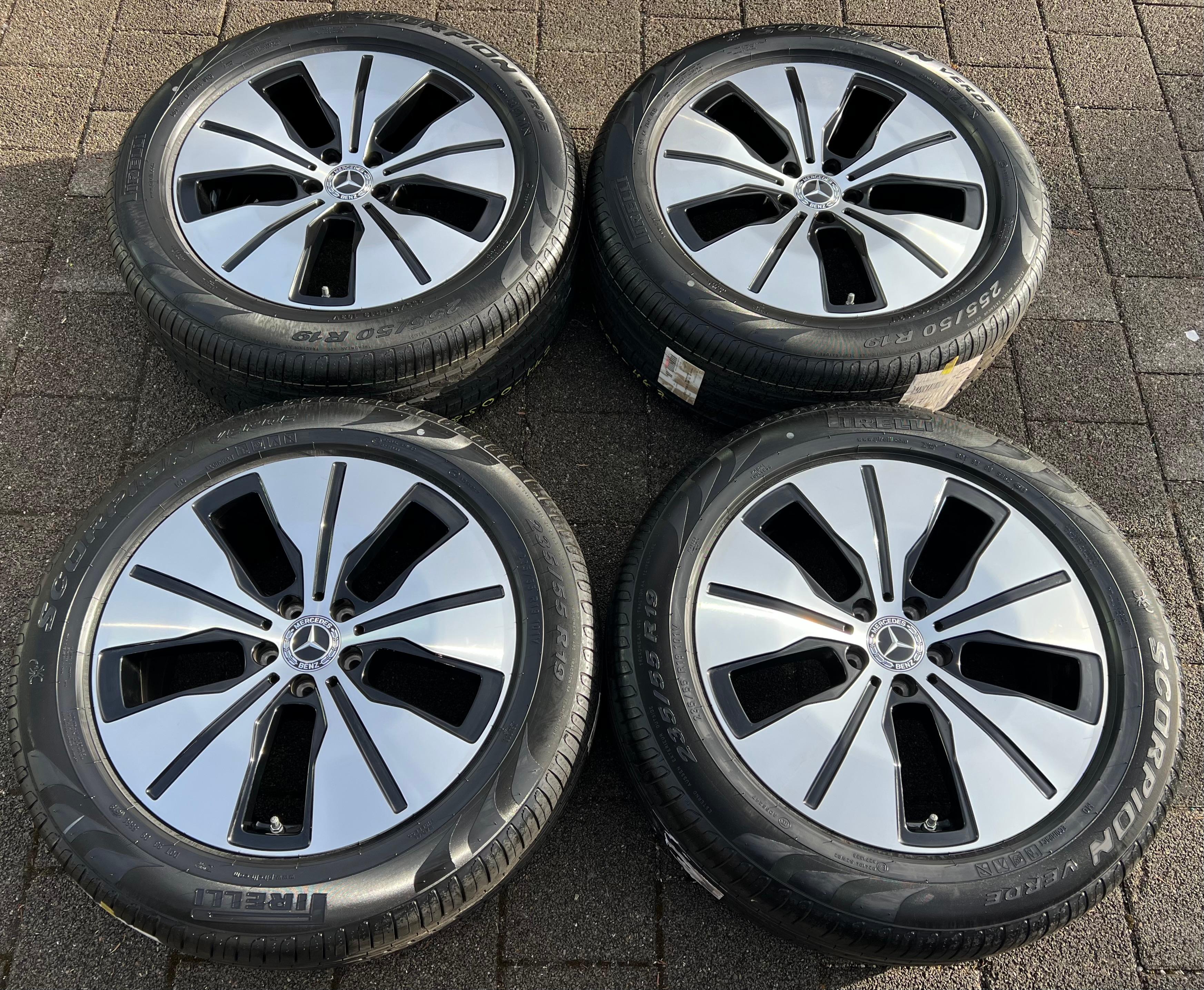 4 ROUES D'ÉTÉ ORIGINALES 19" EN ALUMINIUM MERCEDES EQC N293 235/55R19 101V 255/50R19 103V FRANCO DOMICILE