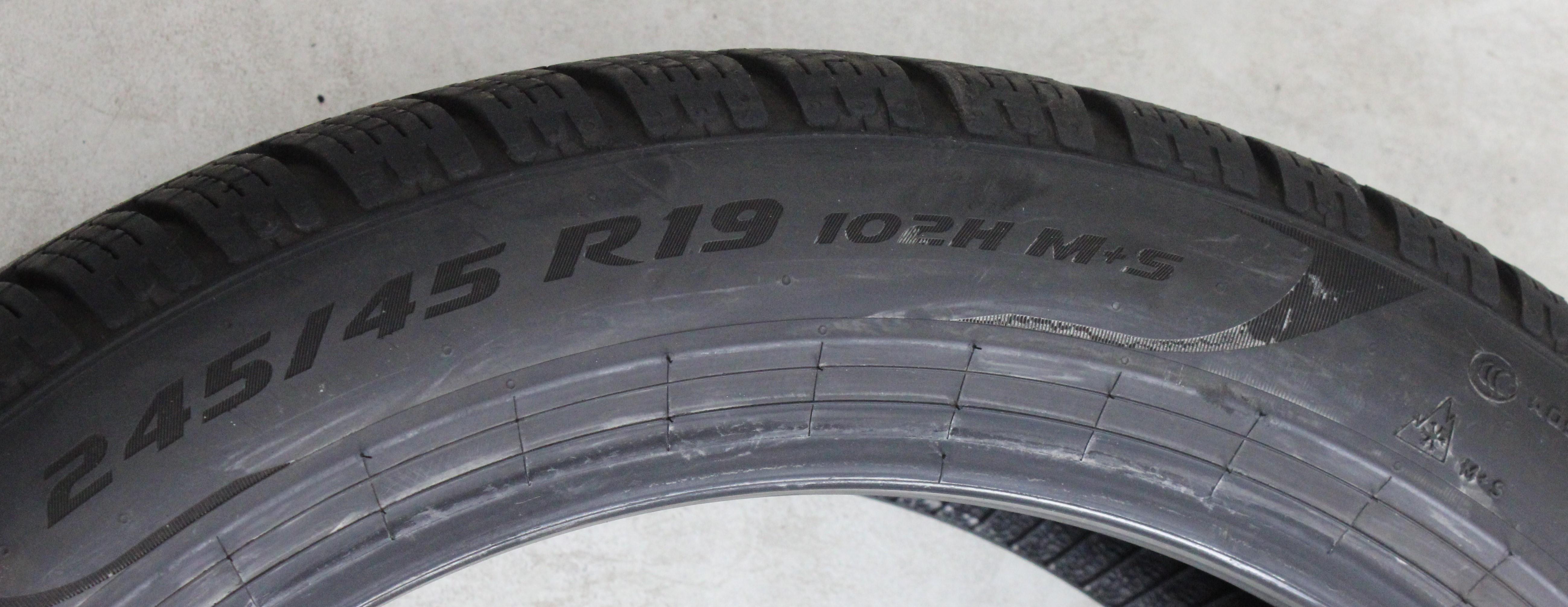 2 x 245/45R19 102H Winterreifen Pirelli Pzero Winter MO* 6,5-7mm 2024