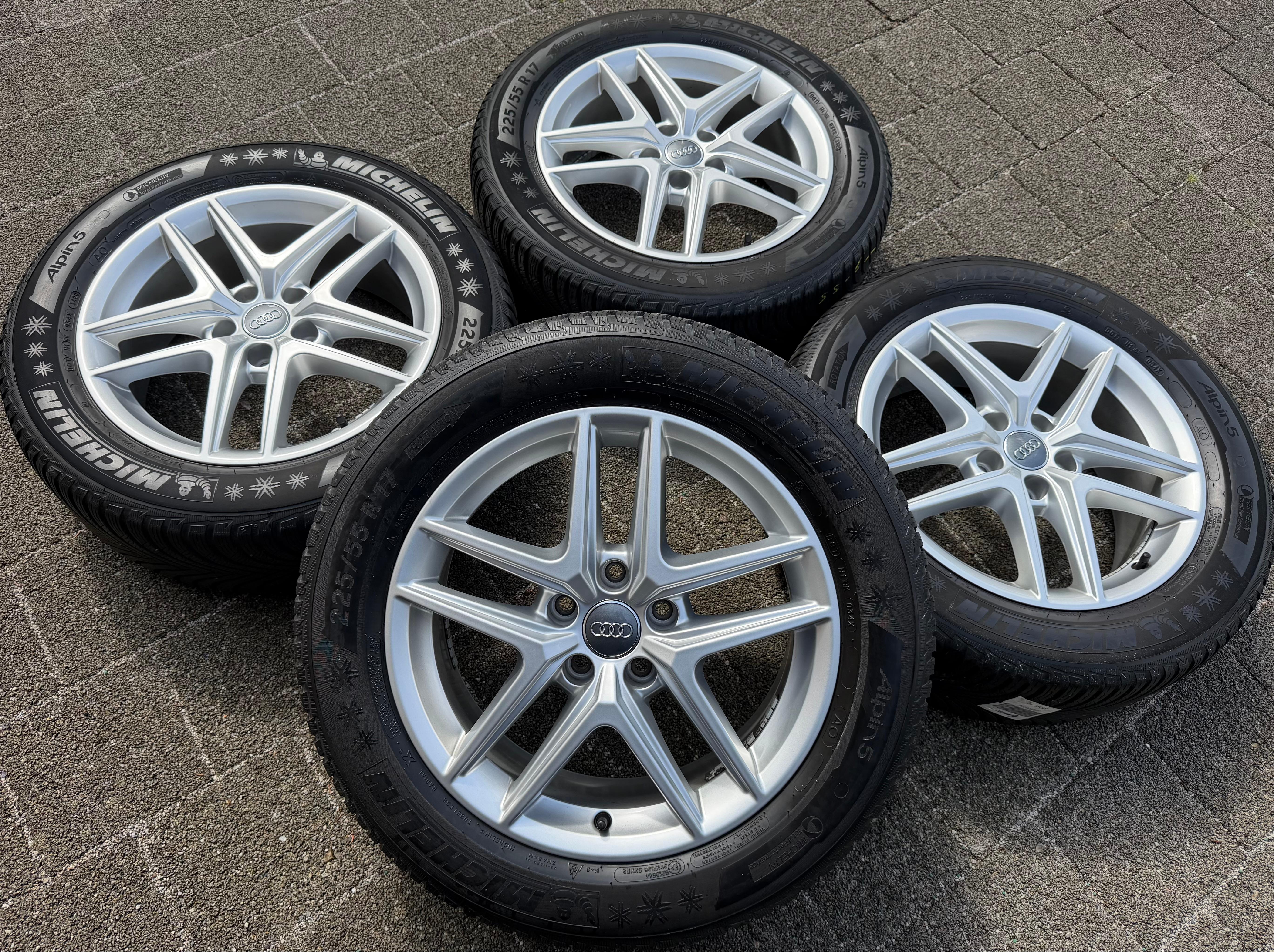 4 ORIGINAL 17" ALU WINTERRÄDER AUDI A4 ALLROAD 8W B9 225/55R17 97H 8W9601025D