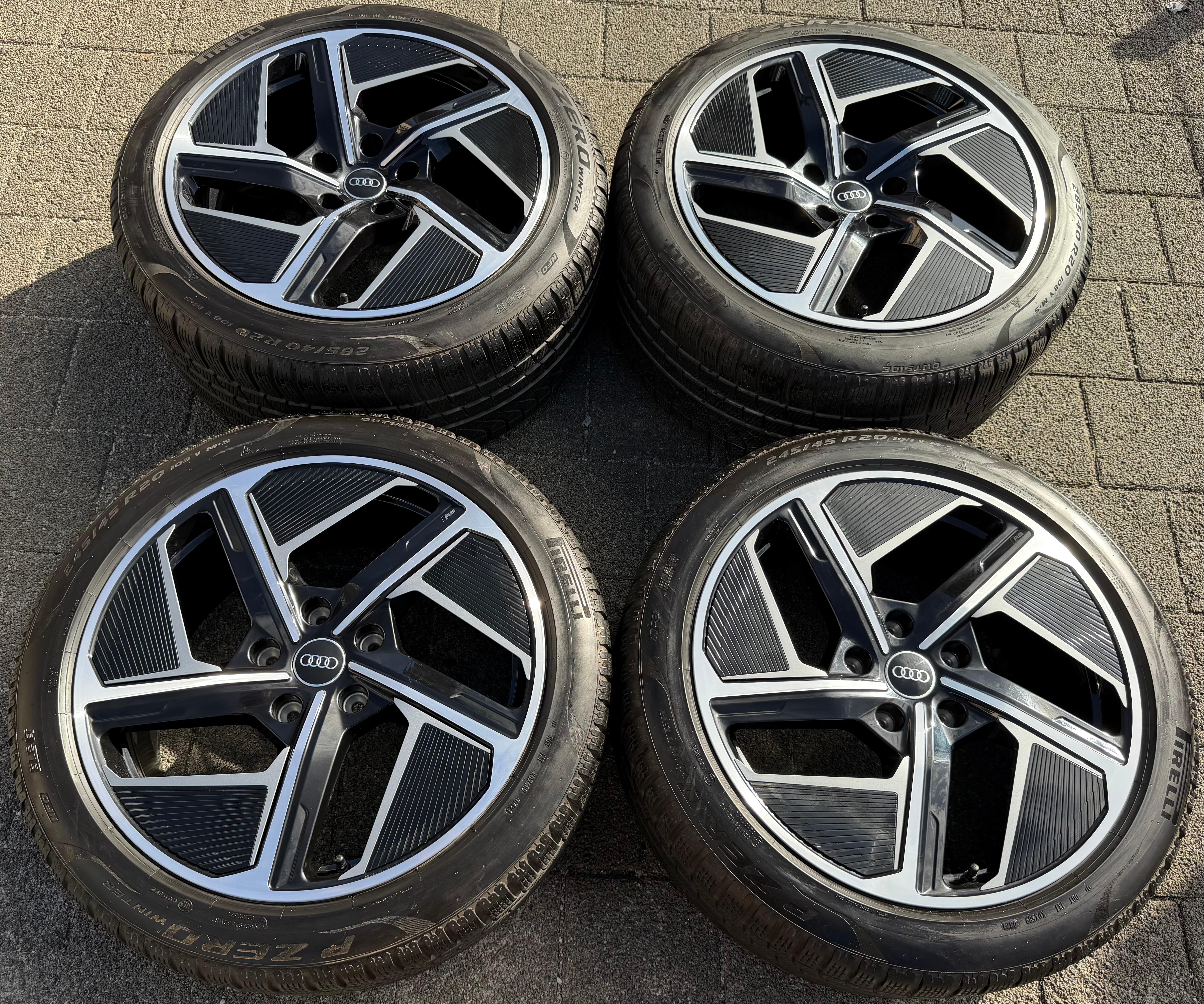 4 ORIGINAL 20" ALU WINTERRÄDER AUDI ETRON E-TRON GT 4J3601025F 4J3601025H