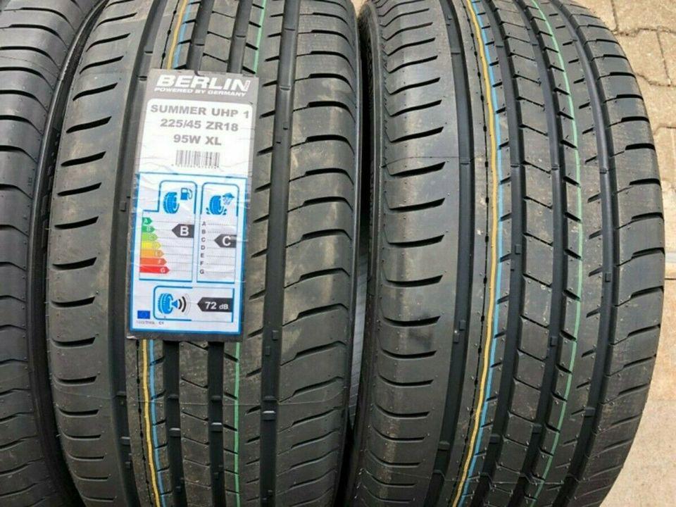 4 X 225/45R18 95W BERLIN TIRES PNEUS ÉTÉ UHP 2019 NEUFS