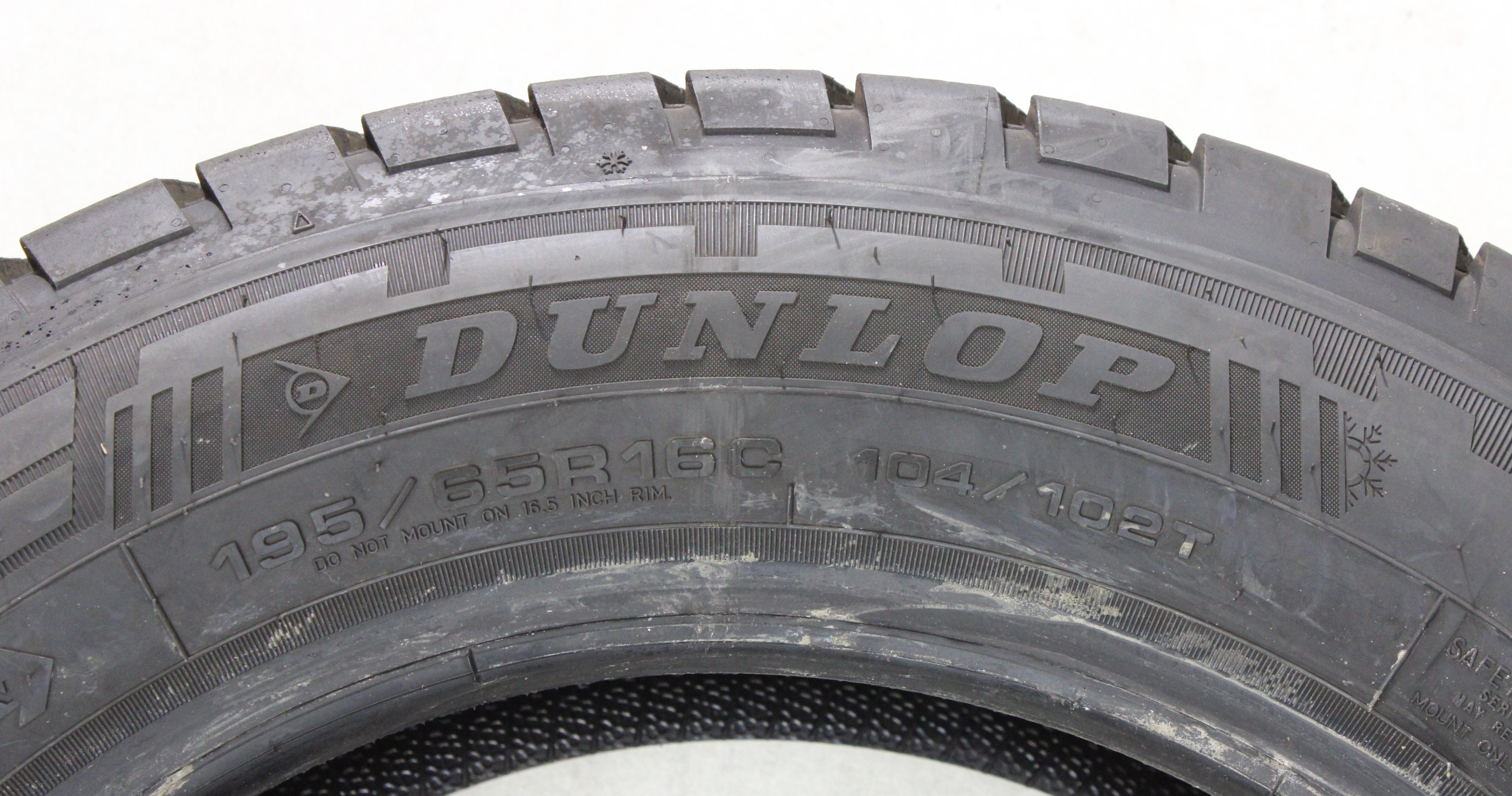 4 x 195/65R16C 104/102T neumáticos de invierno Dunlop Econodrive Winter 2x7mm/2x8-8,5mm 2025