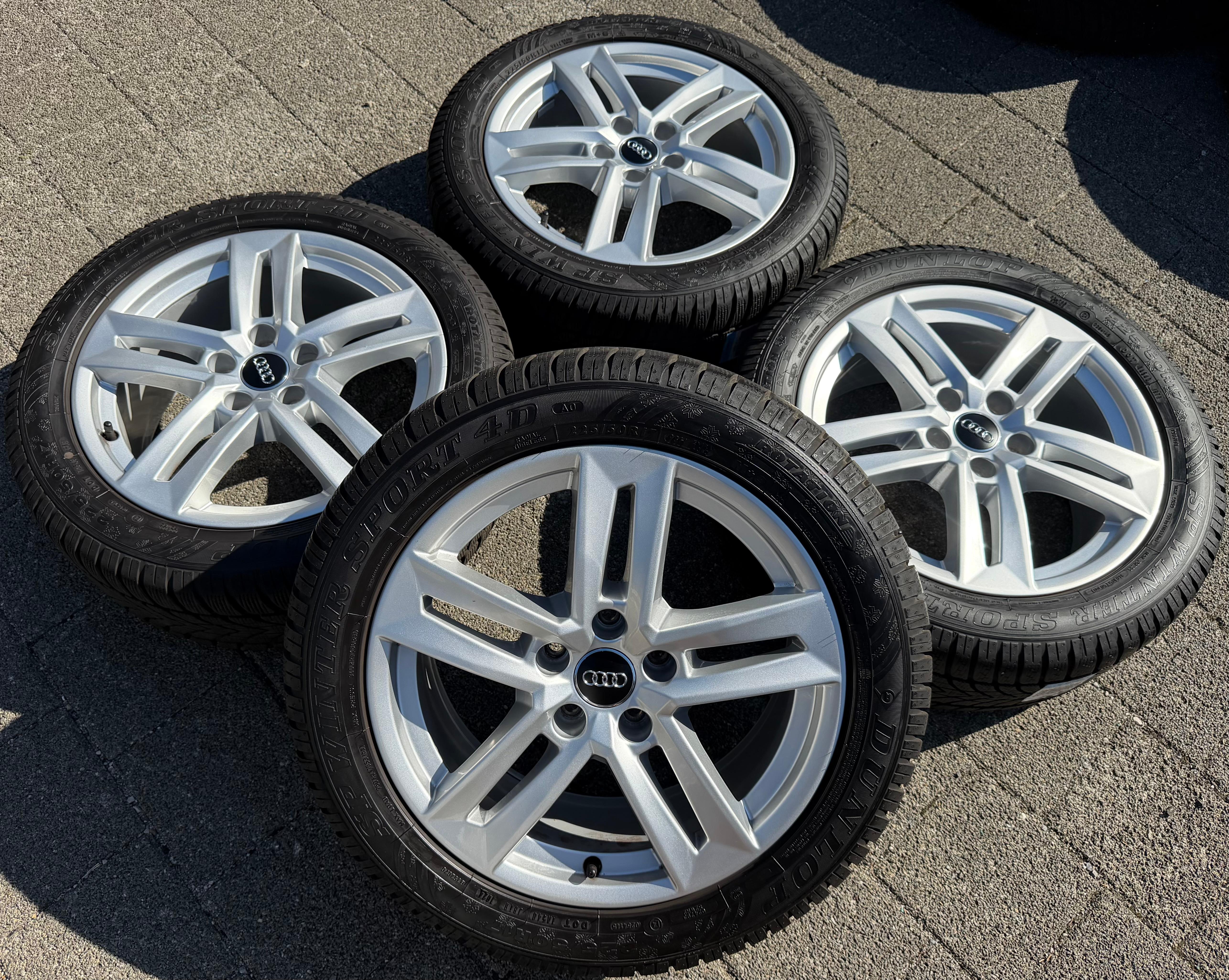 4 Original 17" Alu Winterräder Audi A4 B9 8W 8W0601025P 225/50R17 98H Dunlop 2024
