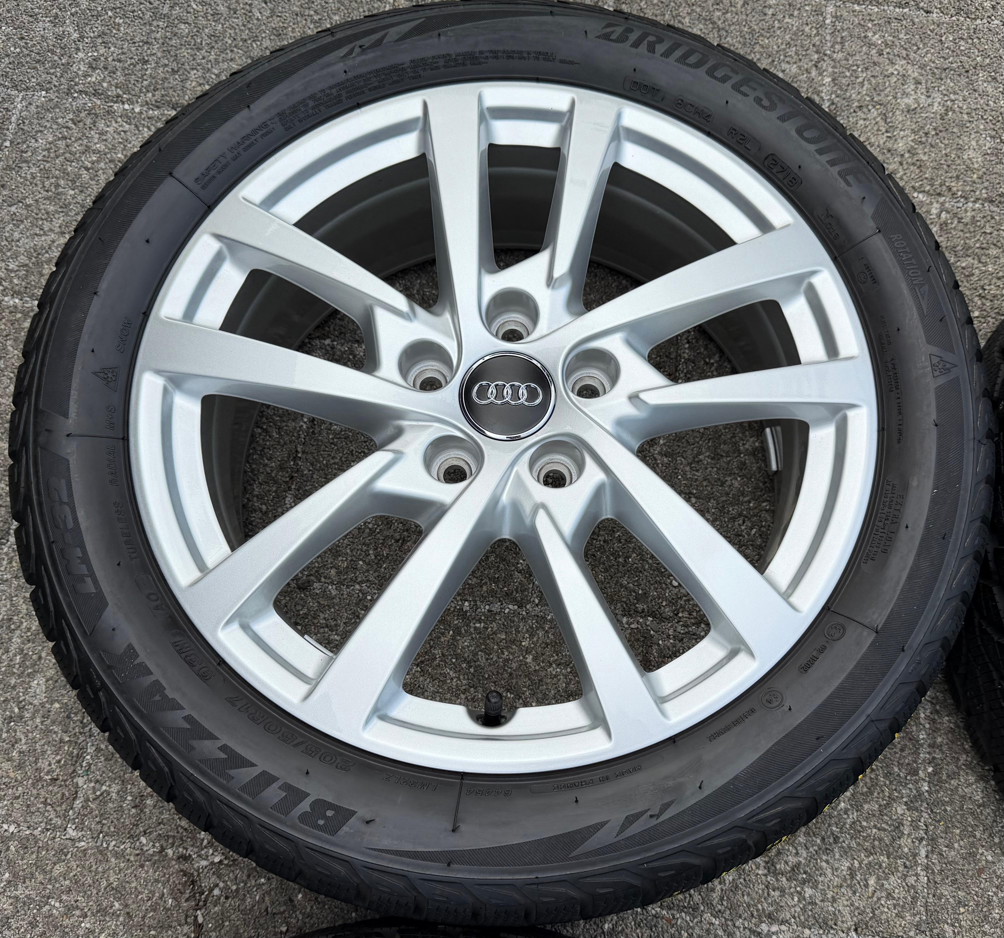 4 Original 17" Alu Winterräder Audi A3 S3 8V 8V0601025DH 205/50R17 93H Bridgestone
