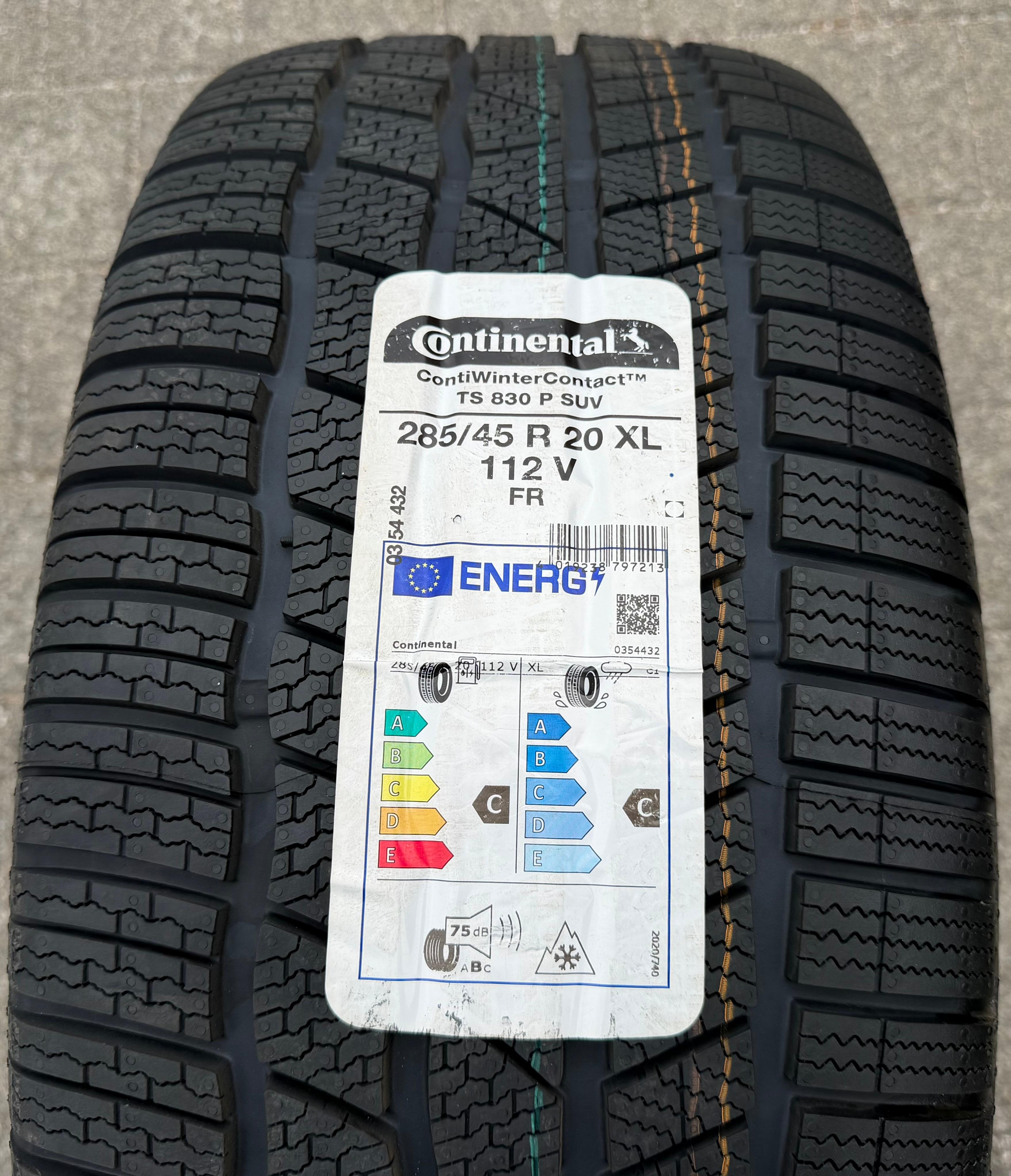 1 x 285/45R20 112V Winterreifen Continental Winter Contact TS830P NEU 2022